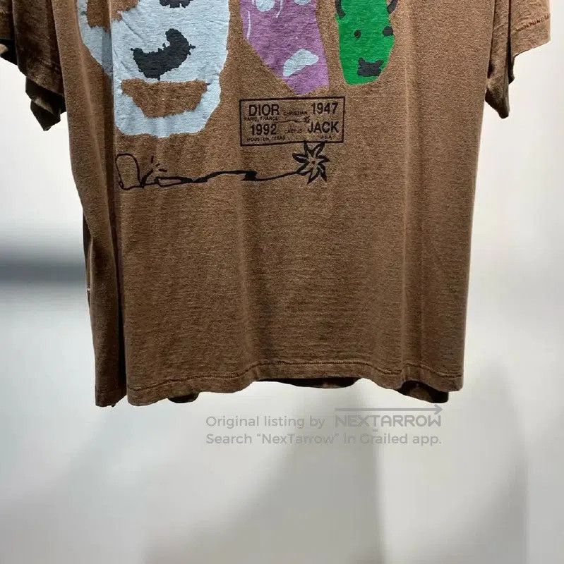 Dior Dior Brown Cotton Men's T-Shirt . Size US XL / EU 56 / 4 - 4 Thumbnail