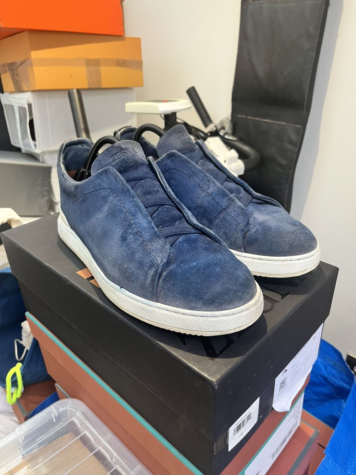 Ermenegildo Zegna Zegna triple stitch blue uk 8.5/9 eu 42.5 Size US 9.5 / EU 42-43 - 1 Thumbnail