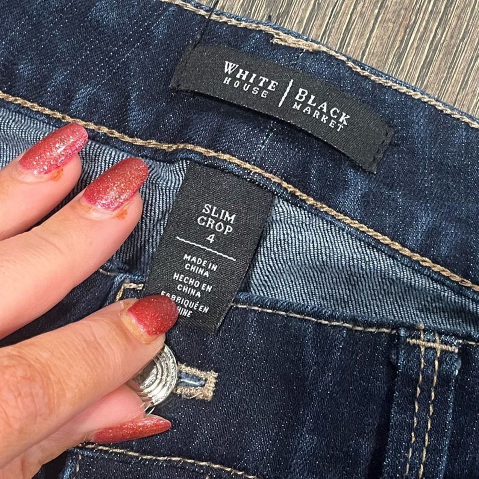 White House Black Market White House Black Market Straight Leg Jeans Cropped Size 4 Size 27" / US 4 / IT 40 - 7 Thumbnail