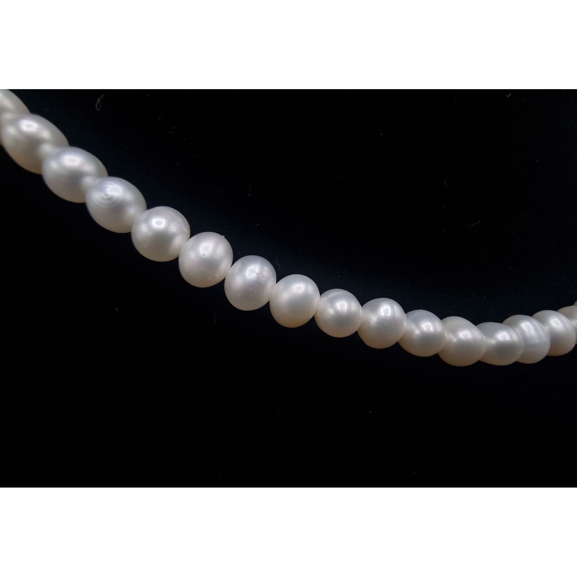 Vintage 14K Gold Clasp Freshwater Pearl Necklace Elegant Jewelry For Size ONE SIZE - 3 Thumbnail