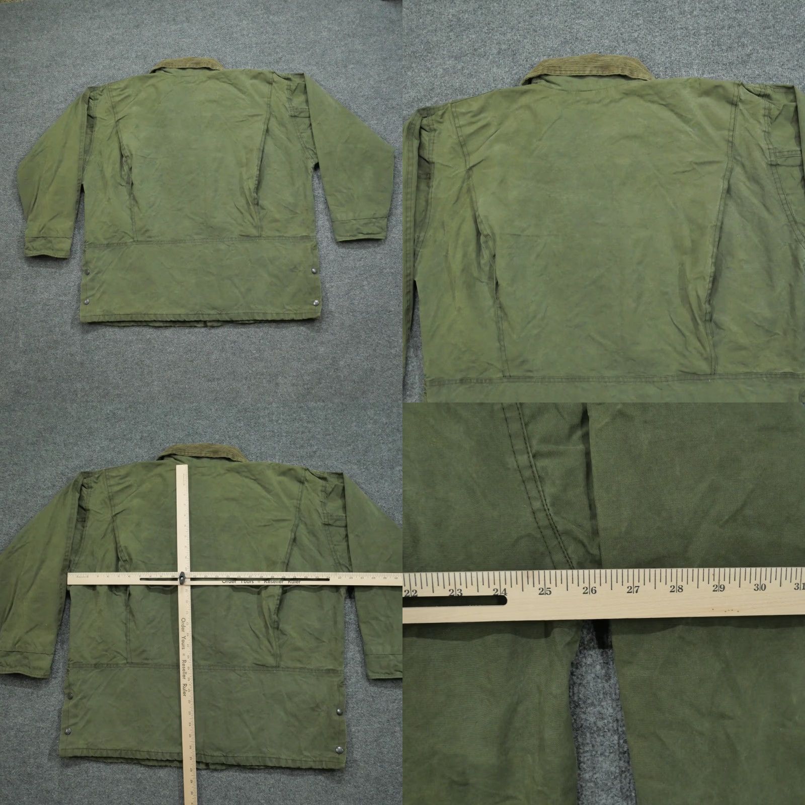 Vintage VINTAGE Wax Works Jacket Mens M Green Canvas Bomber Jacket Mid-Length Zip Lined 90s Grunge Western England Size US M / EU 48-50 / 2 - 10 Thumbnail