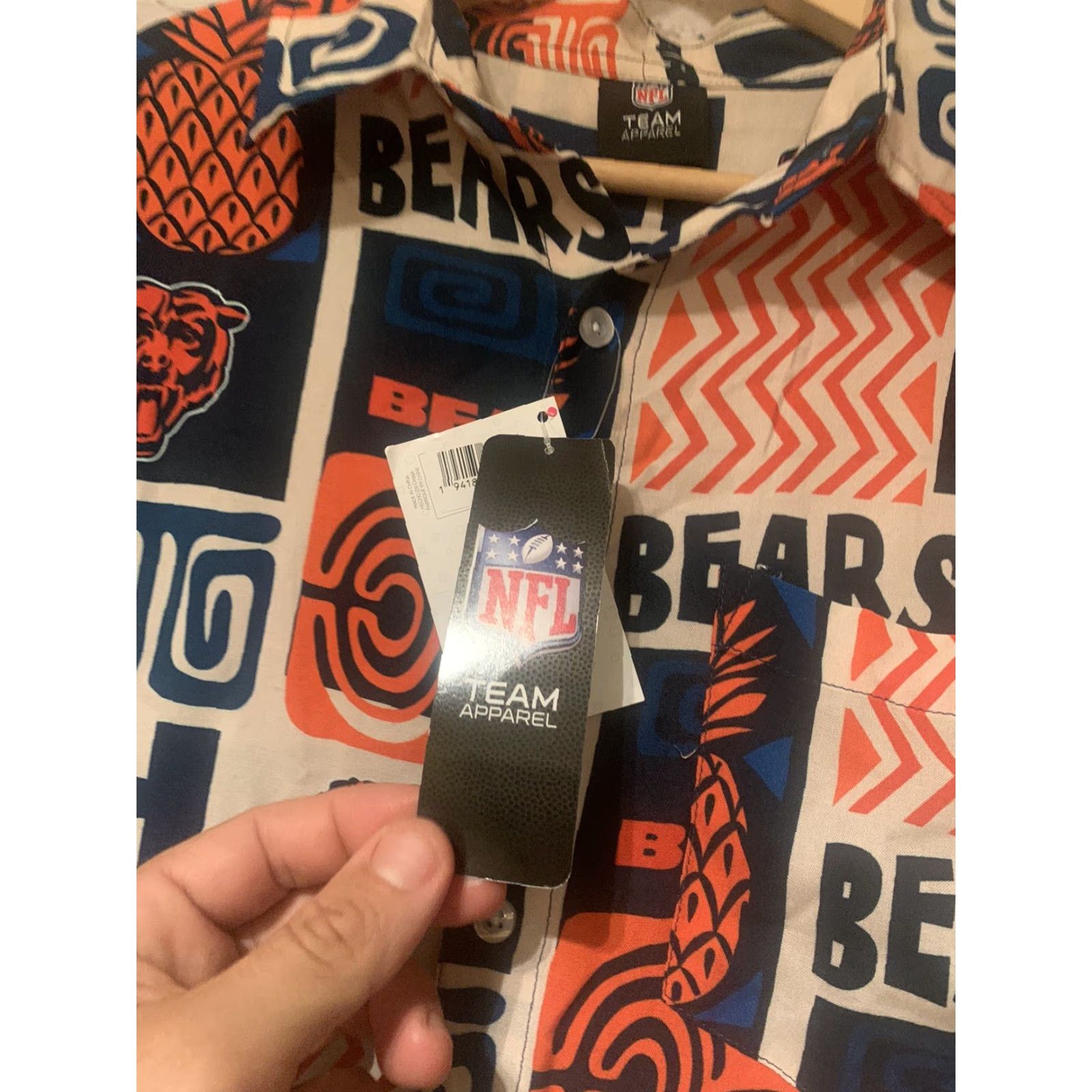 NFL VINTAGE Chicago Bears NFL Button-Up Shirt Hawaiian Viscose Short Sleeve Small Size US S / EU 44-46 / 1 - 7 Thumbnail