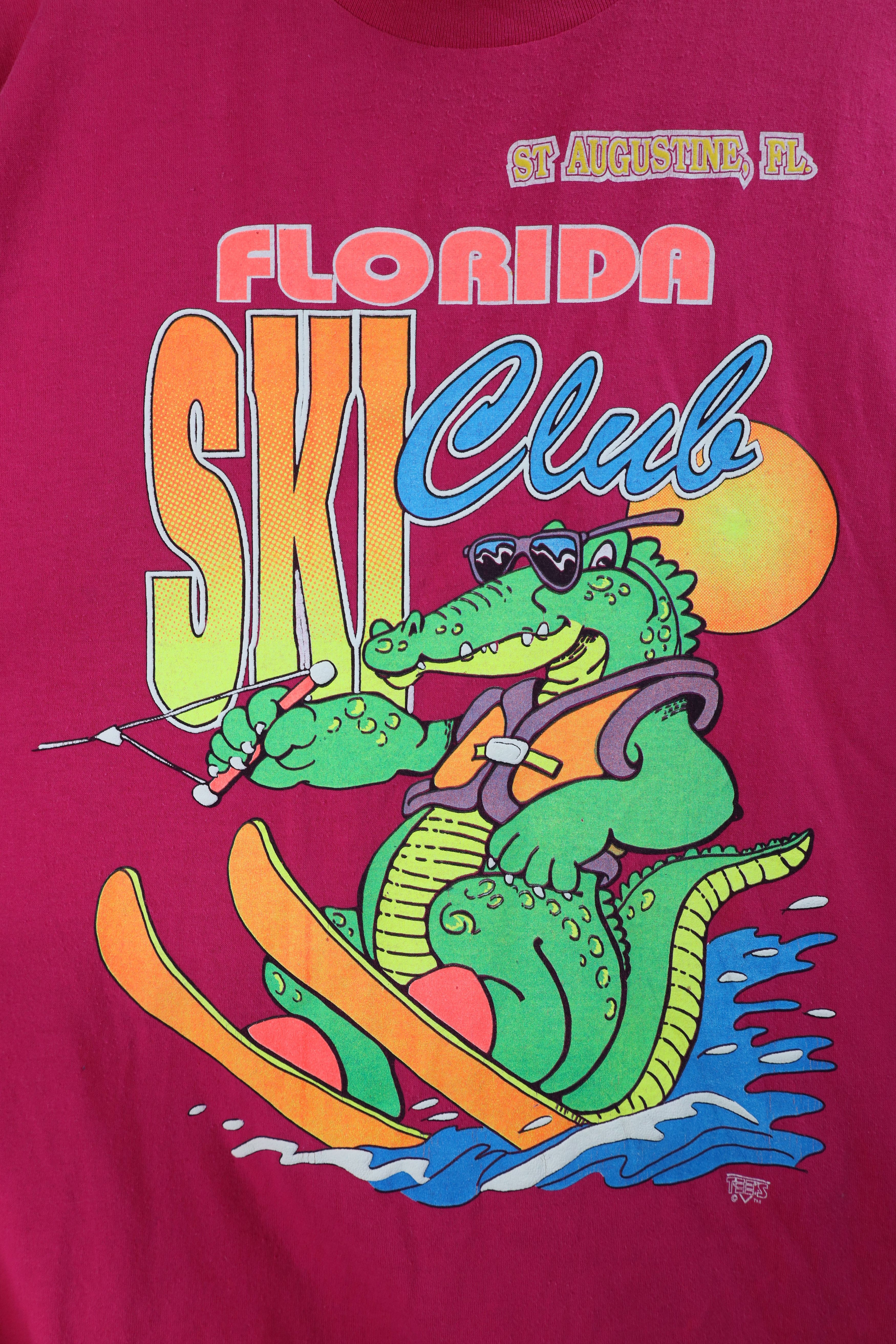 Vintage Vintage 90s Streetwear Ski Club Waterski T-Shirt Pink USA Size XL / US 12-14 / IT 48-50 - 7 Thumbnail