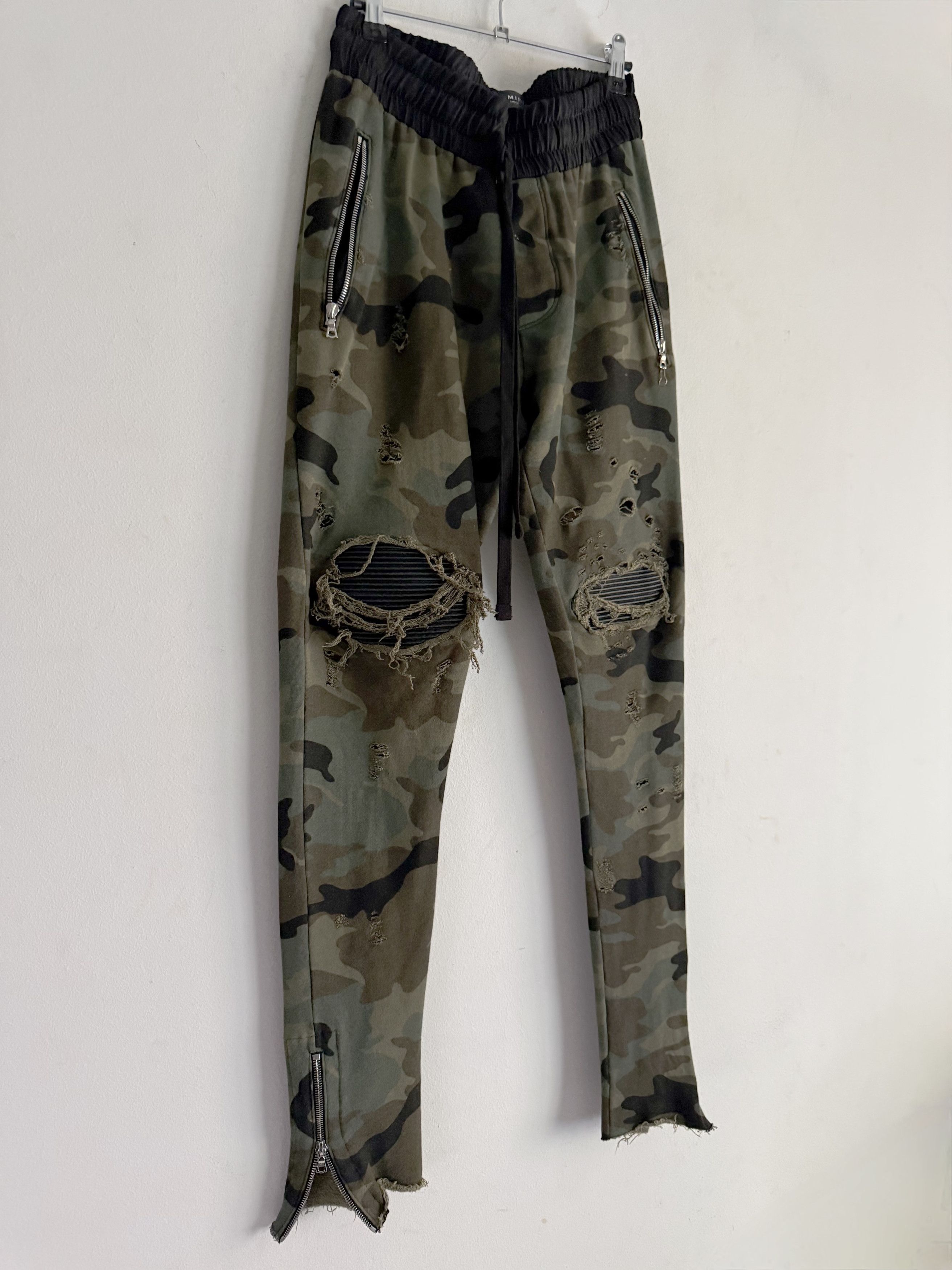 Amiri Amiri MX1 Leather Patch Sweatpants Camo Size US 30 / EU 46 - 4 Thumbnail