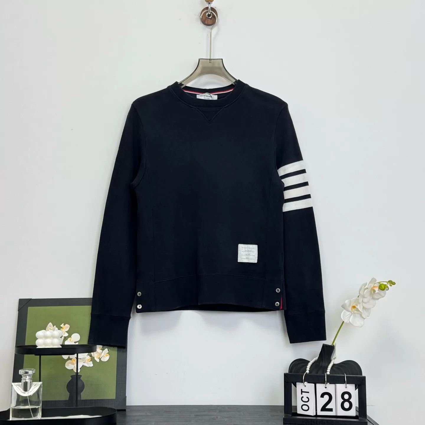 Thom Browne Thom Browne Navy Stripe Sweatshirt Size 2 Size US M / EU 48-50 / 2 - 1 Thumbnail