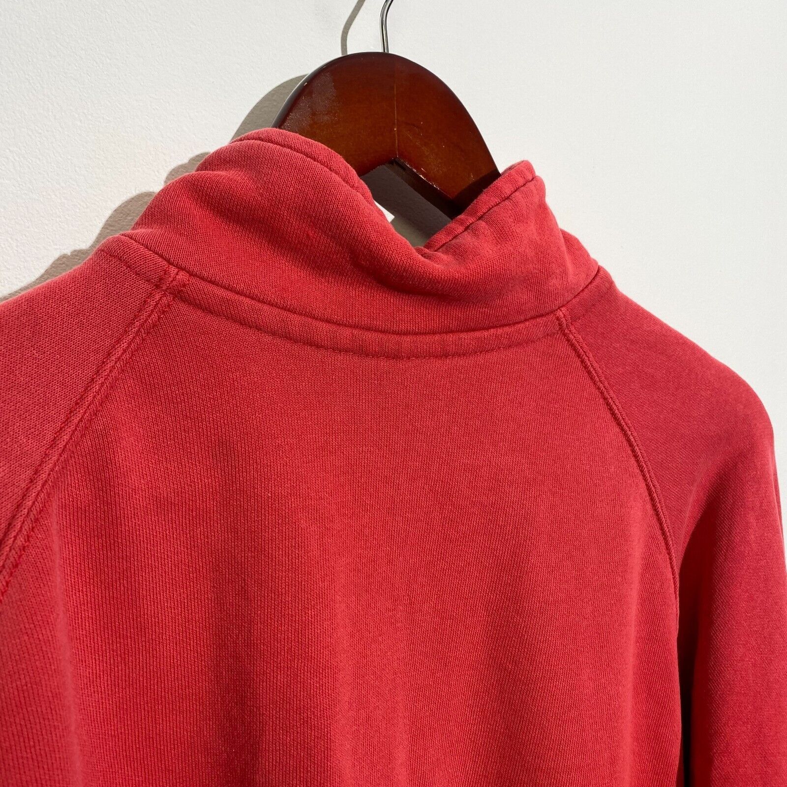 Vintage Vintage Unisex Red Cotton Sweatshirt Size L Washed 90s Size US L / EU 52-54 / 3 - 12 Thumbnail