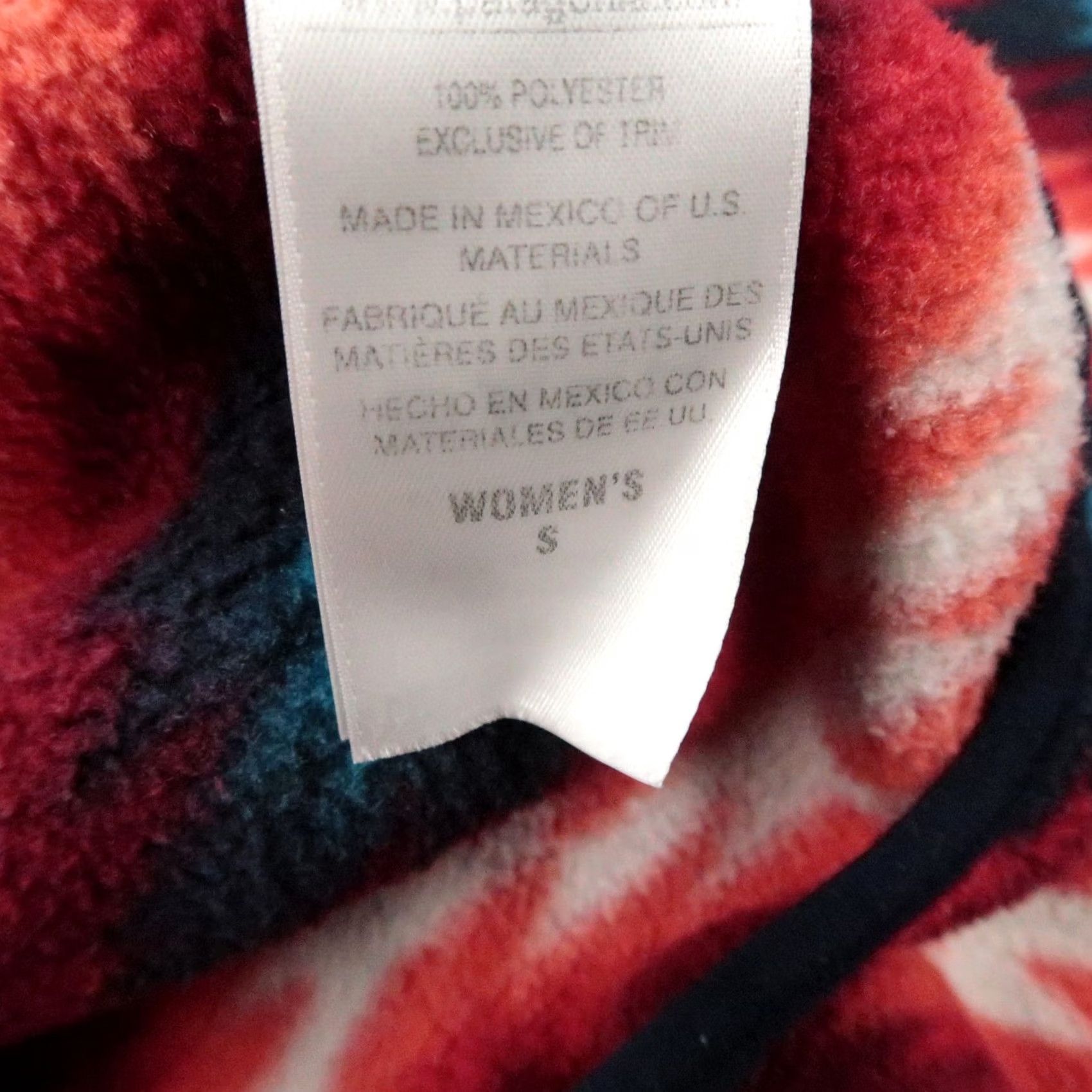 Patagonia Patagonia Jacket Womens Small Red Geometric Fleece Snap Long Sleeve Mid-Length Casual Travel Workwear Pockets 部 Size S / US 4 / IT 40 - 5 Thumbnail