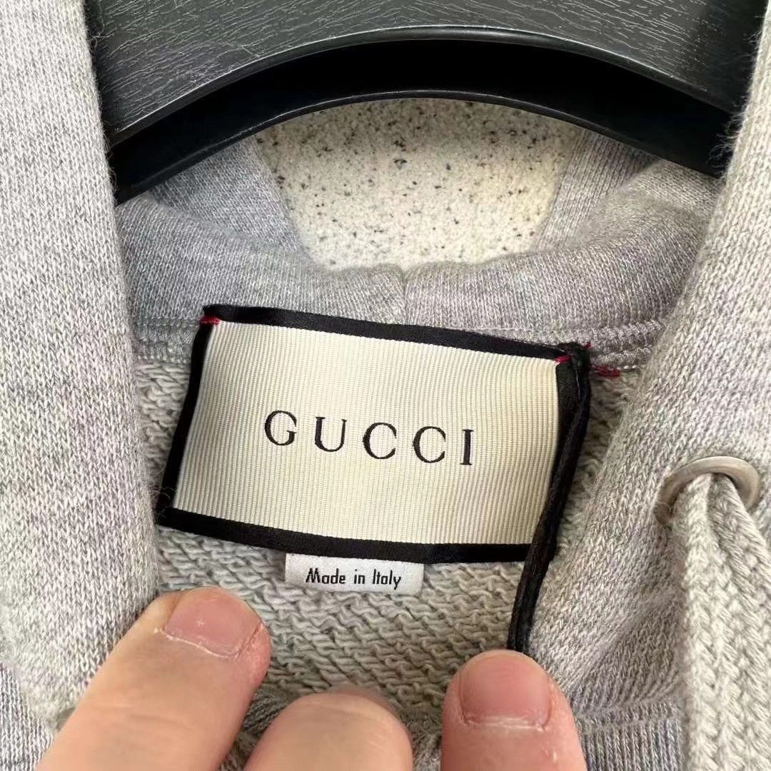 Gucci Gucci Gray sleeve logo hoodie 2501-Nextarrow Size US M / EU 48-50 / 2 - 2 Thumbnail