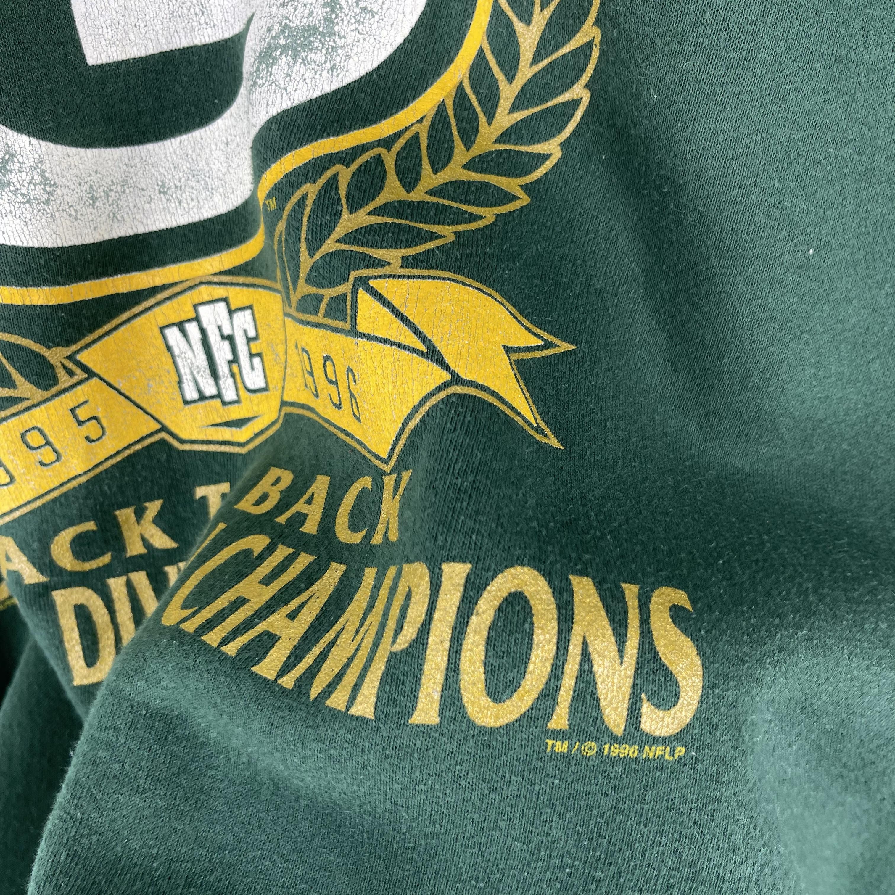 NFL Vintage 90's Nutmeg Green Bay PACKERS Nfl Sweatshirt Size US XXL / EU 58 / 5 - 3 Thumbnail