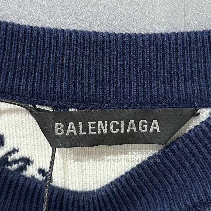 Balenciaga Balenciaga Barrage Full Print Logo Sweater Size US XS / EU 42 / 0 - 4 Thumbnail