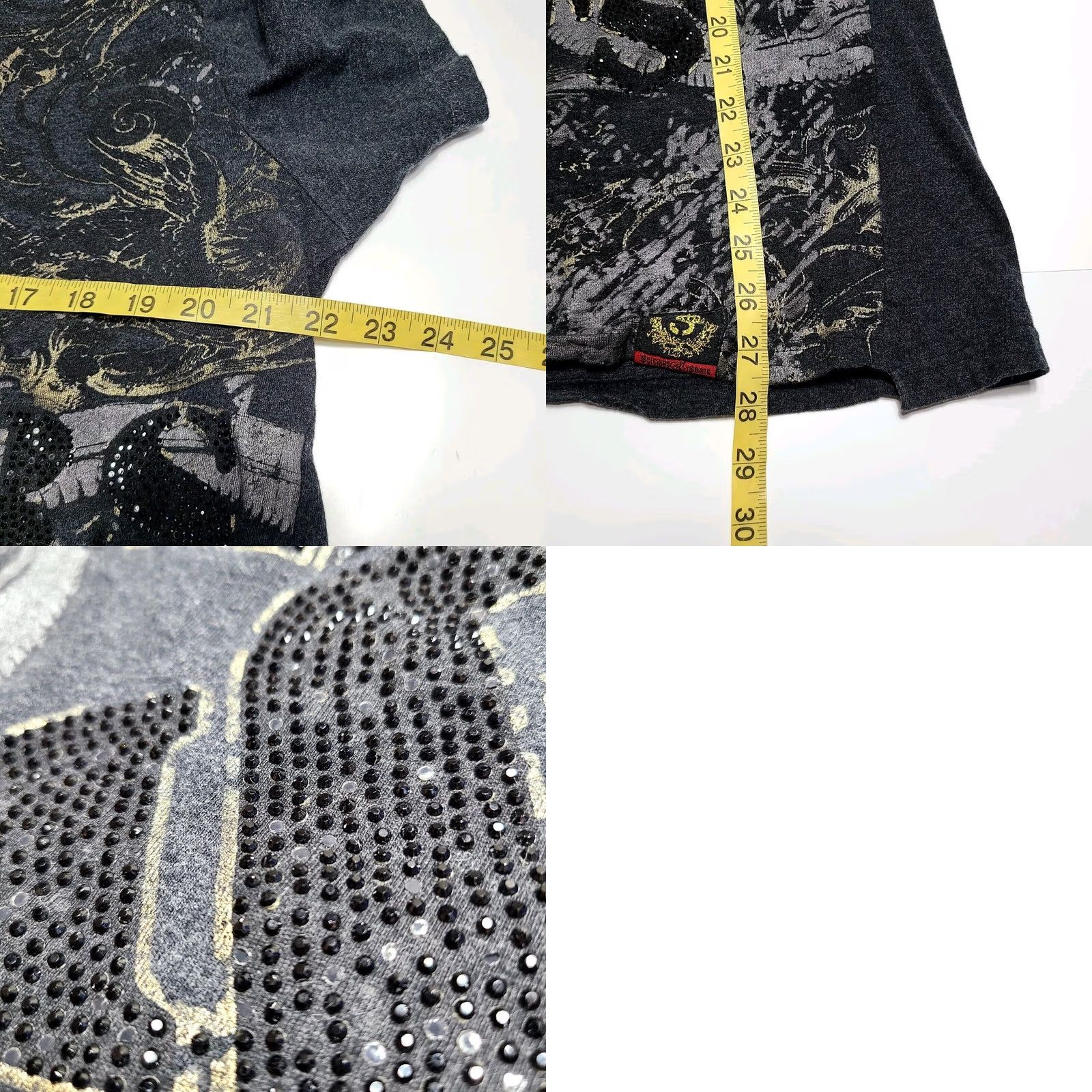 Vintage VINTAGE Soldiers & Saints T-Shirt Mens 2XL Crew Neck Short Sleeve Black Studded Graphic Big 2XL Size US XXL / EU 58 / 5 - 8 Thumbnail