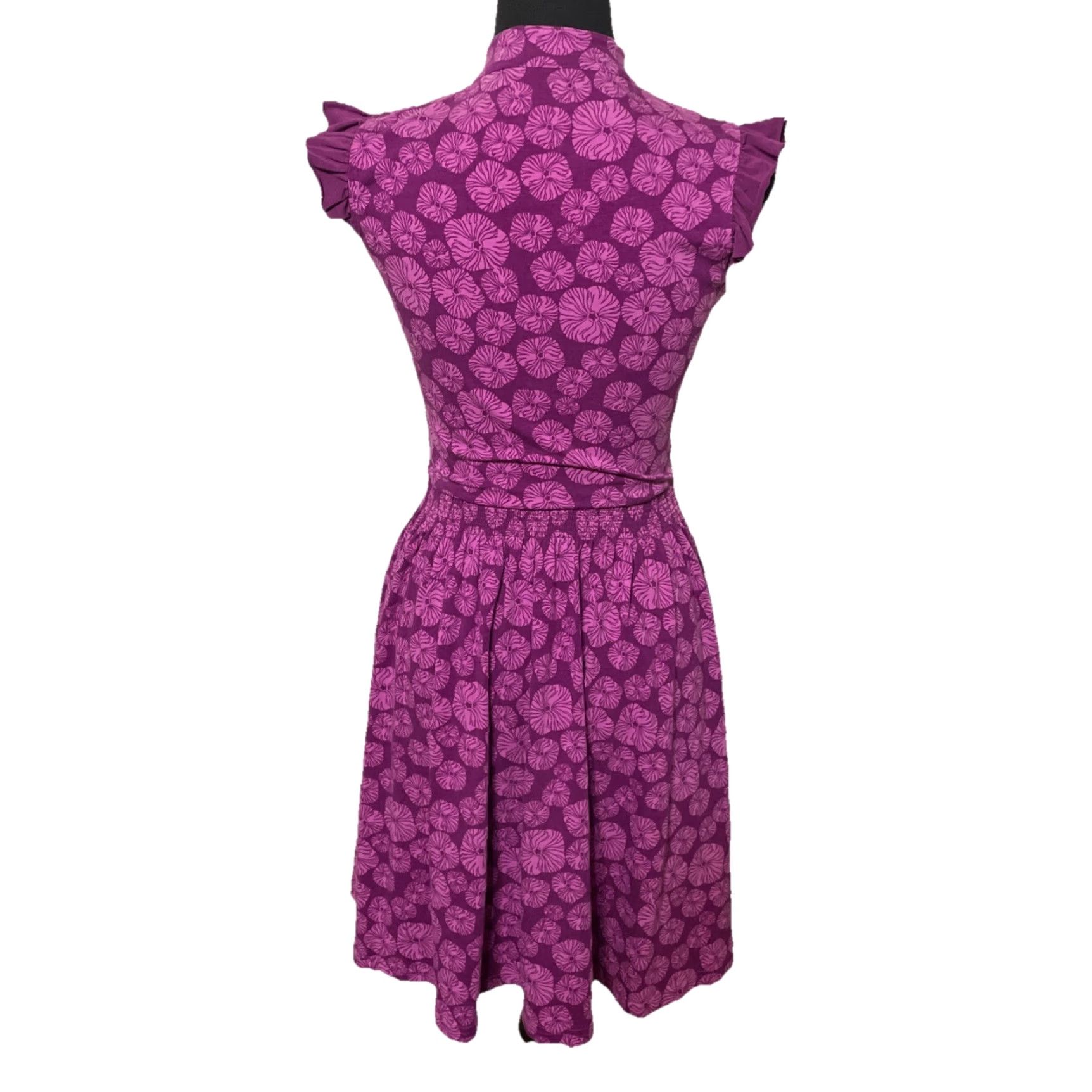 Vintage VINTAGE Matilda Jane Floral Dress Womens Small Sleeveless Jersey Fit & Flare Purple Casual Size S / US 4 / IT 40 - 2 Thumbnail