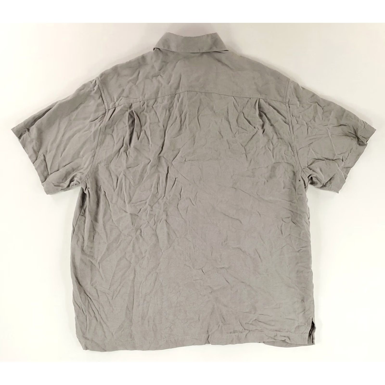 Nat Nast Nat Nast Shirt Button Up 100% Silk Bowling Gray American Fit Mens L Gray Silk Button Up Shirt L Mens Size US L / EU 52-54 / 3 - 4 Thumbnail