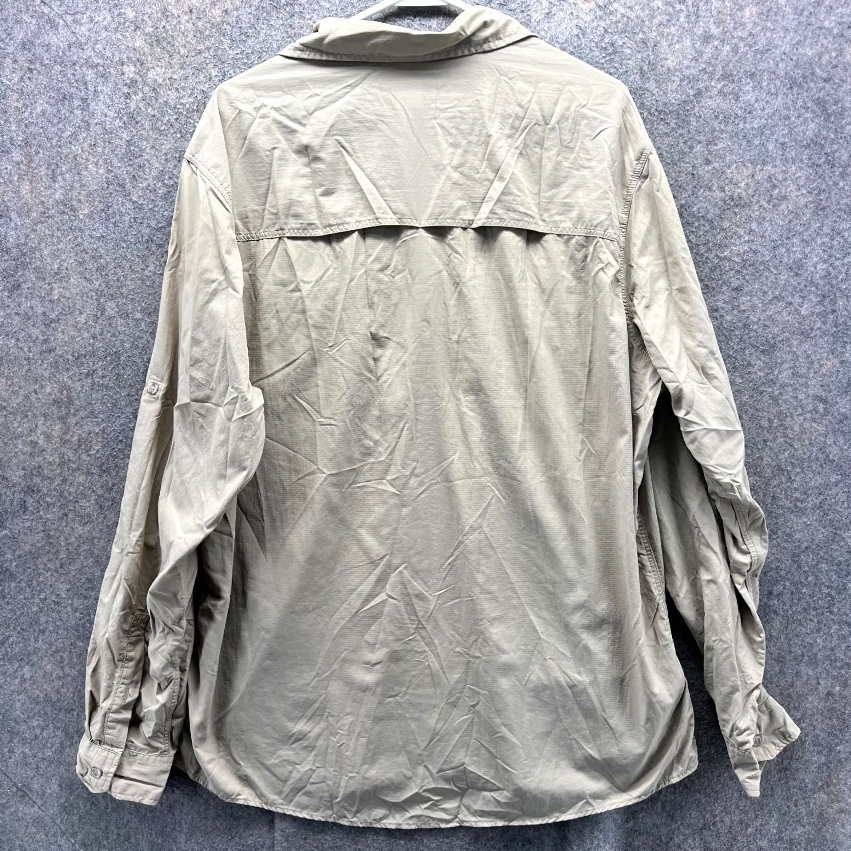 Eddie Bauer VINTAGE: Eddie Bauer Shirt Mens XLT Beige Button Down Vented Tan Outdoors Lined Hiking Size US XL / EU 56 / 4 - 2 Thumbnail