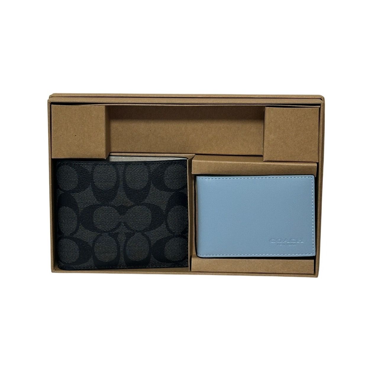 Coach Coach Boxed 3 In 1 Signature Wallet Charcoal / Bright Blue Size ONE SIZE - 2 Thumbnail