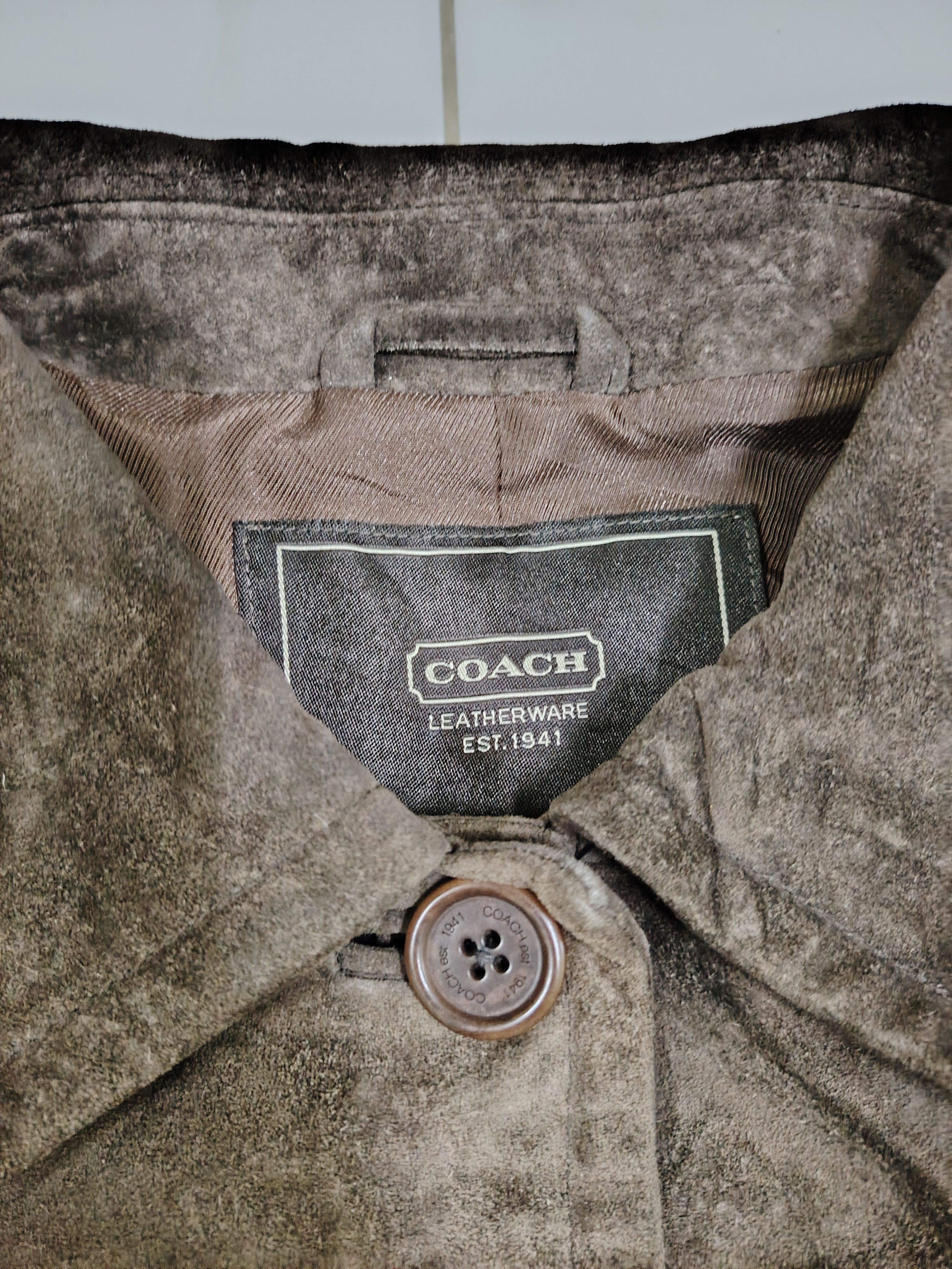 Coach Coach Suede Leather Button Up Jacket Size M / US 6-8 / IT 42-44 - 7 Thumbnail