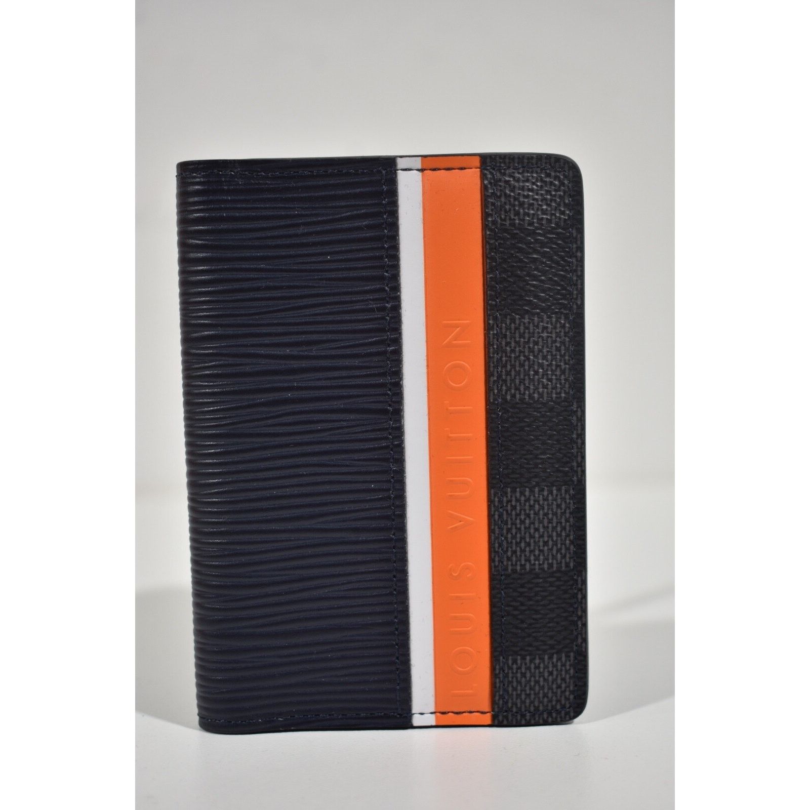 Louis Vuitton Louis Vuitton Leather Blue Stripe Pocket Organizer Wallet Size ONE SIZE - 2 Thumbnail