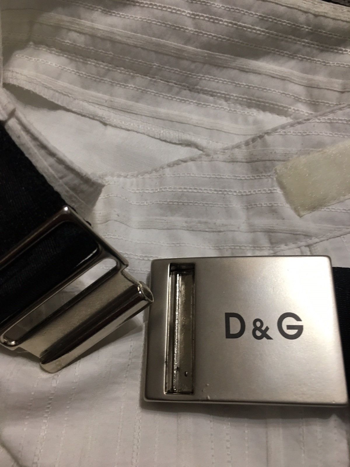 Dolce & Gabbana Dolce & Gabbana Vintage White Stripped Cotton Pants Size 31 Size 31" - 11 Thumbnail