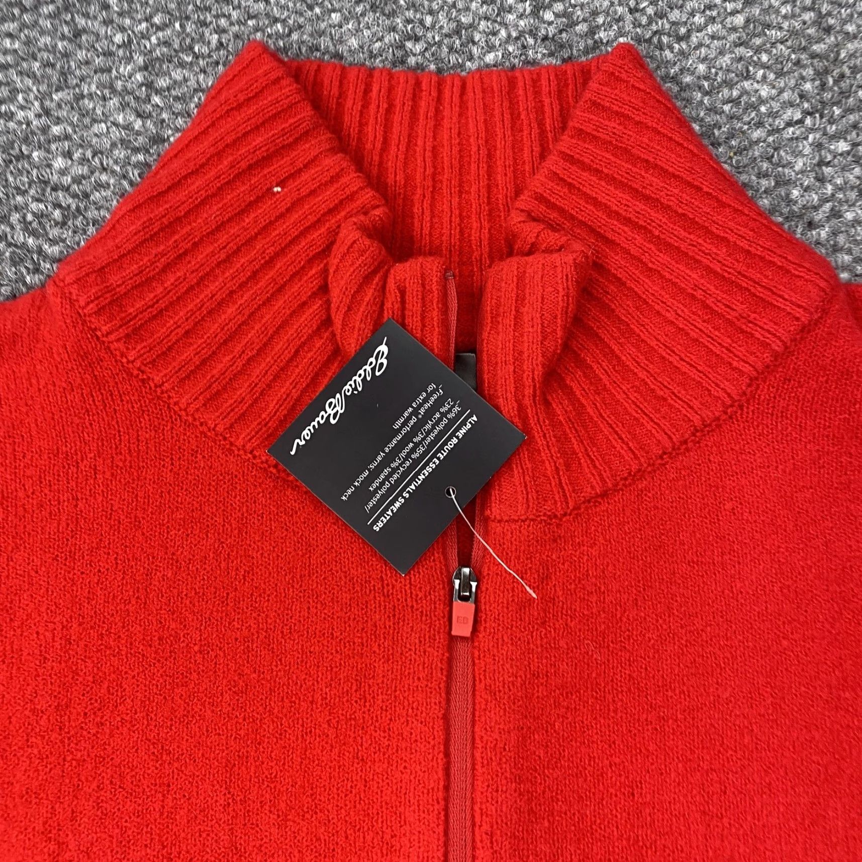 Eddie Bauer Eddie Bauer Sweater Womens Small Red Half Zip Mock Neck Alpine Route Wool Blend Size S / US 4 / IT 40 - 2 Thumbnail