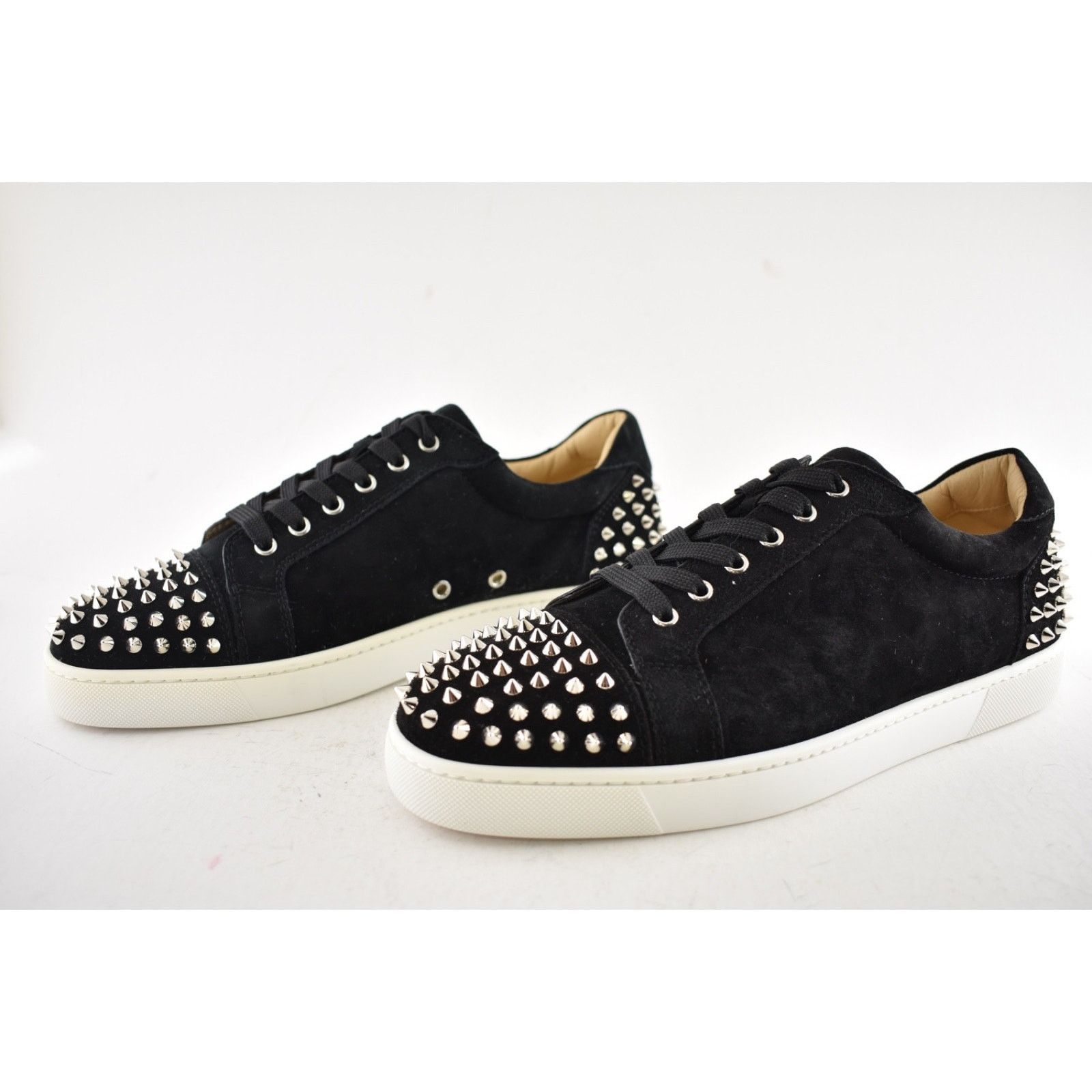 Christian Louboutin Christian Louboutin Men Seavaste 2 Flat Black Silver Spike Size US 11 / EU 44 - 10 Thumbnail