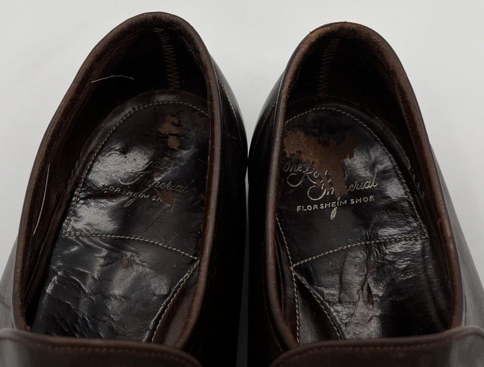 Florsheim Florsheim Royal Imperial 11E Cordovan Brown Leather Loafers Size US 11 / EU 44 - 10 Thumbnail