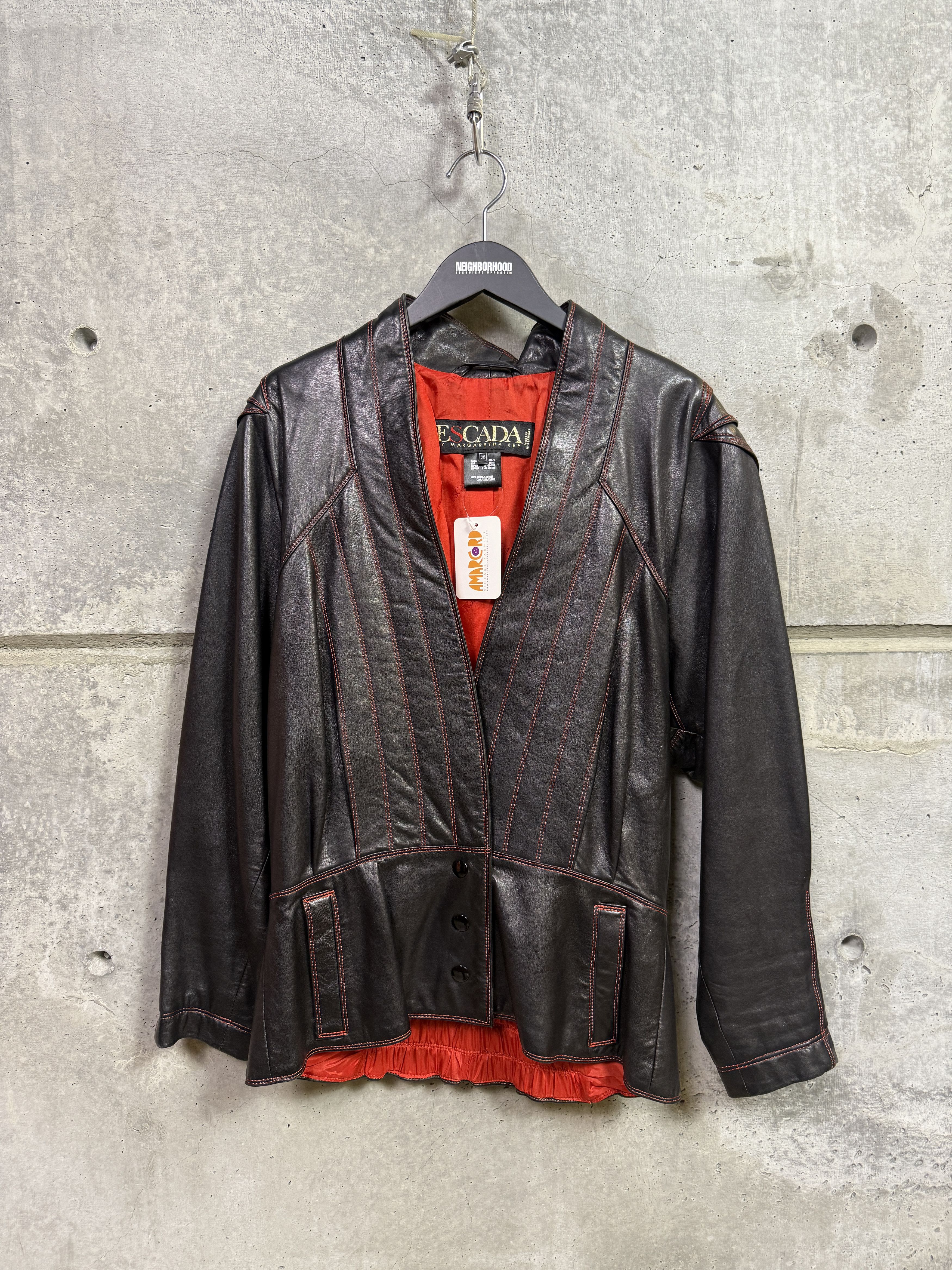Escada Escada by Margaretha Ley Leather Jacket Size XS / US 0-2 / IT 36-38 - 1 Thumbnail