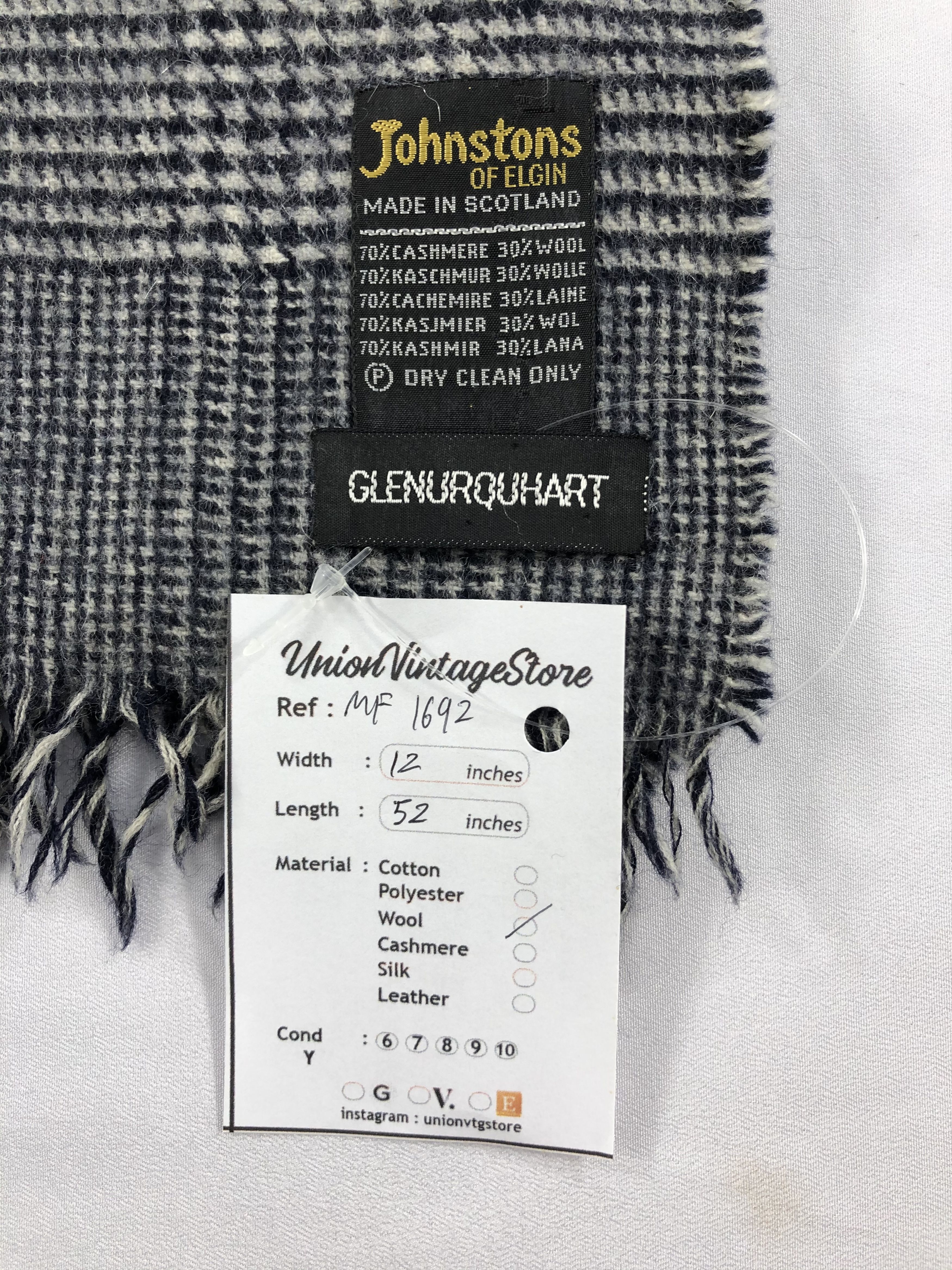 Johnstons Of Elgin Vintage Johnstons of Elgin Scarf/Muffler/Neckwear MF1692 Size ONE SIZE - 5 Thumbnail