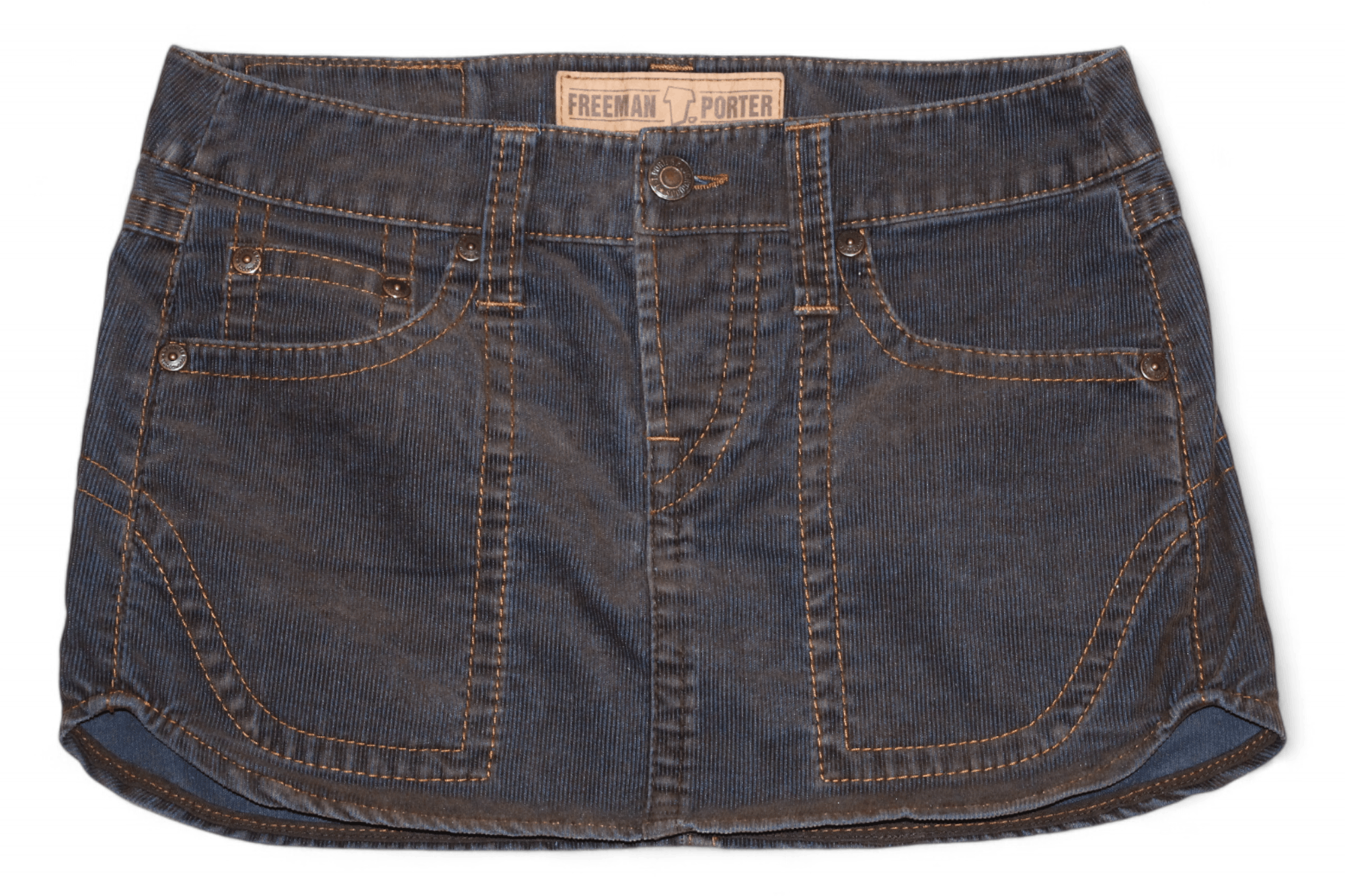 Freeman T. Porter 1993 Freeman T.Porter Dirty Coated Corduroy Denim Mini Skirt Size 32" / US 10 / IT 46 - 9 Thumbnail