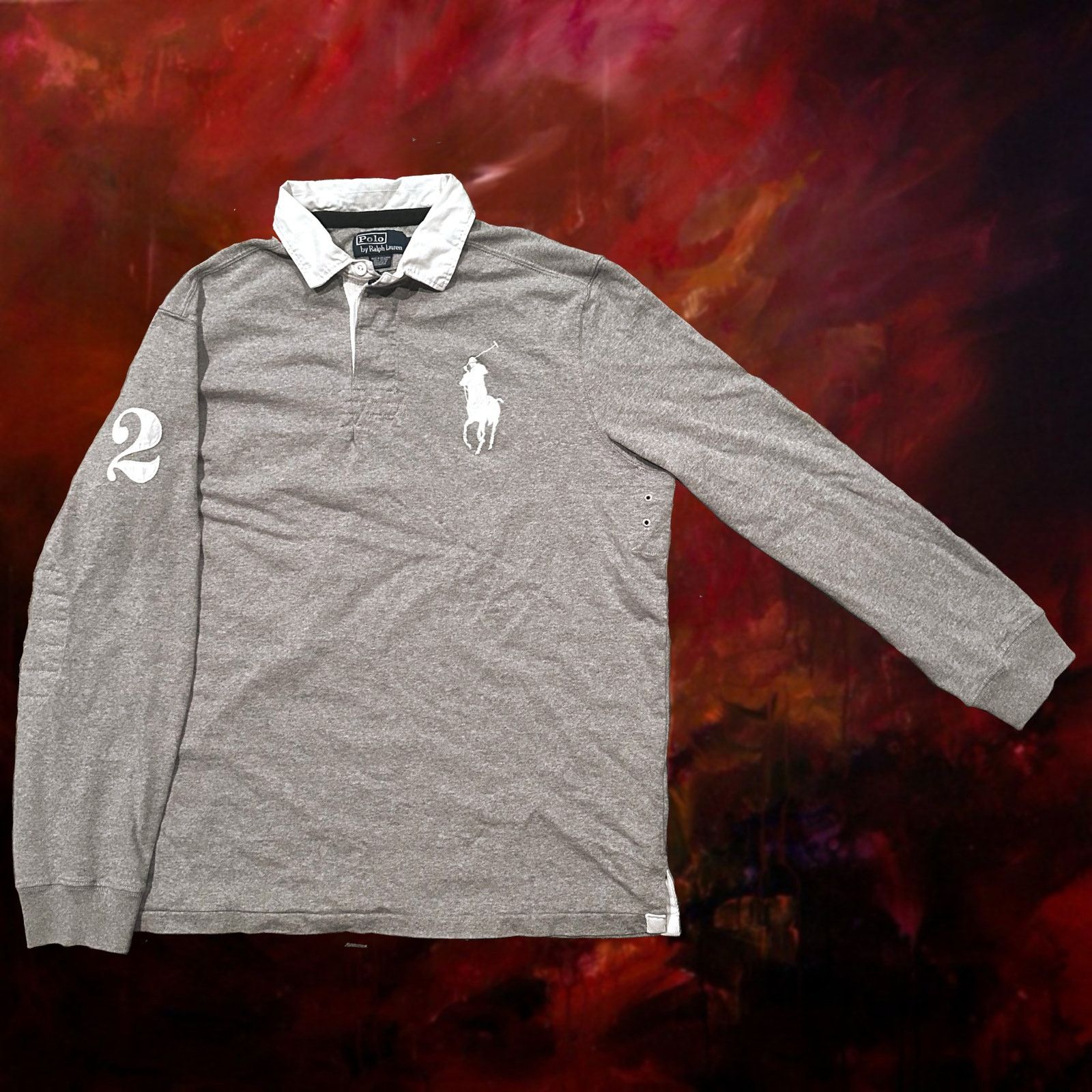 polo ralph lauren big pony rugby long sleeve polo shirt
