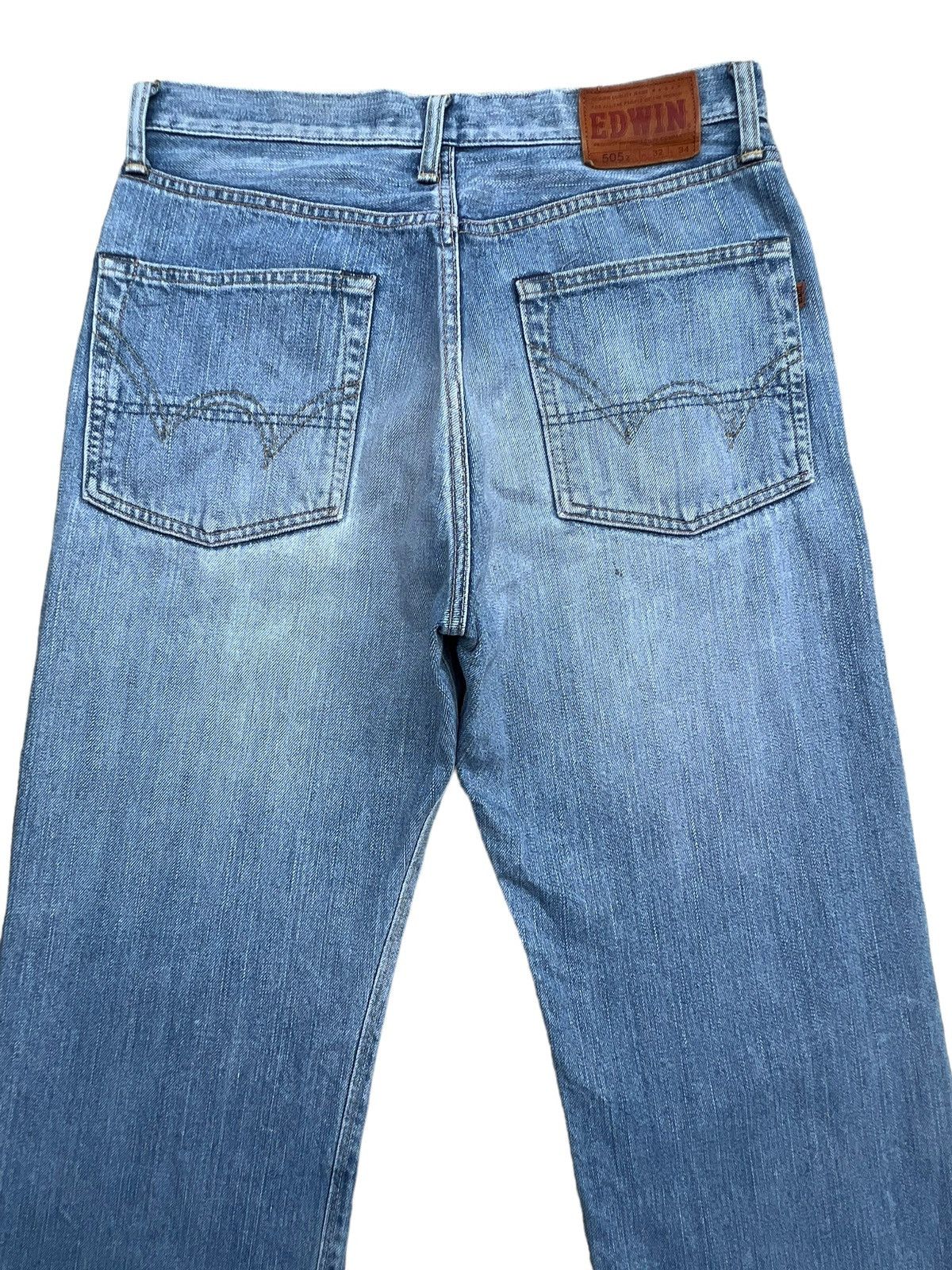 Edwin Vintage Edwin 505z Selvedge Wide Denim Jeans 33x32 Size US 33 - 4 Thumbnail