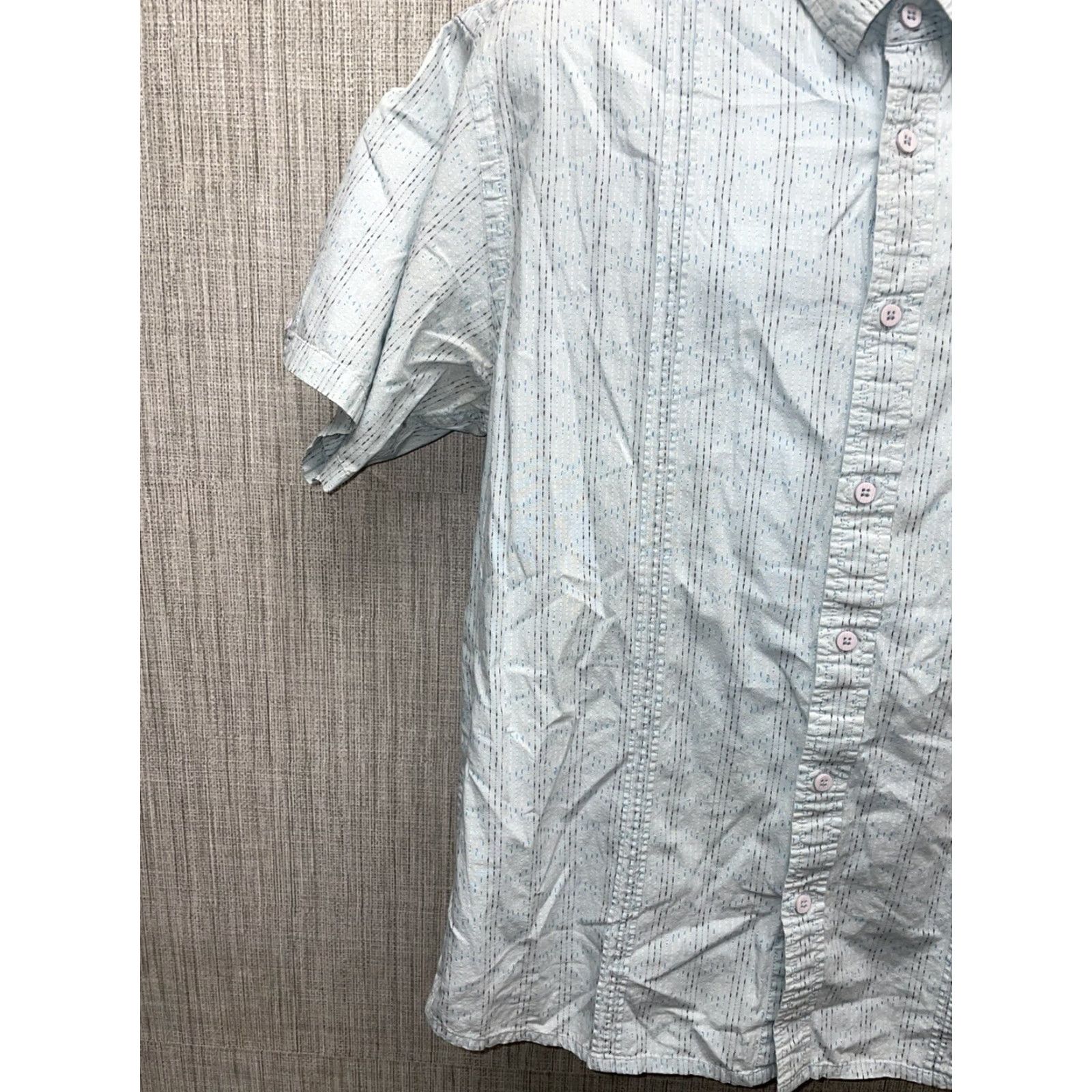 Prana PrAna Button-Down Shirt Mens XL Light Blue Short Sleeve Size US XL / EU 56 / 4 - 4 Thumbnail