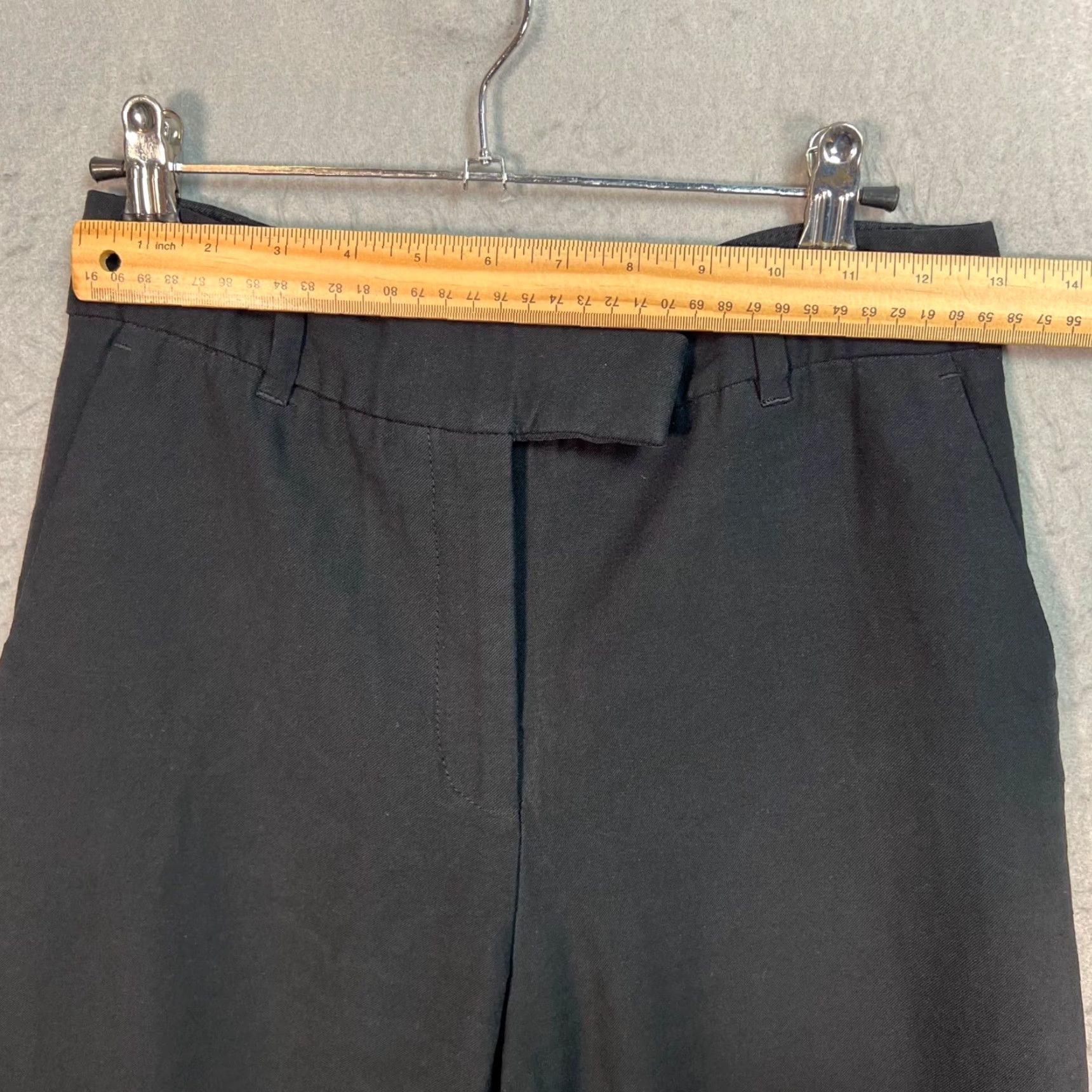 Mango Mango Womens Black Wide-Leg Trousers Viscose Blend Pants Size 2 Size 26" / US 2 / IT 38 - 5 Thumbnail