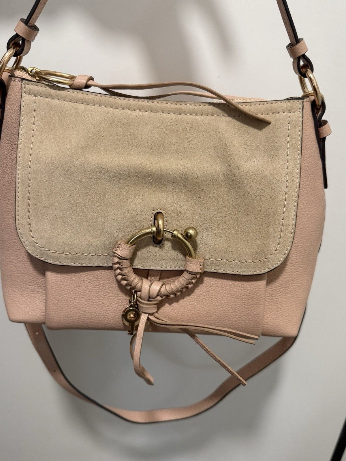 See by Chloe DDP See By Chloe Joan Leather crossbody suede bag peach Size ONE SIZE - 4 Thumbnail