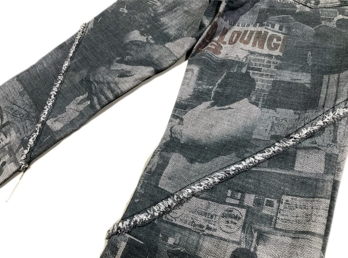 5351 POUR LES HOMMES × If Six Was Nine × Japanese Brand 🔥Archived 5351 Pour Les Hommes Fray Denim Photograph Print Size US 29 - 10 Thumbnail