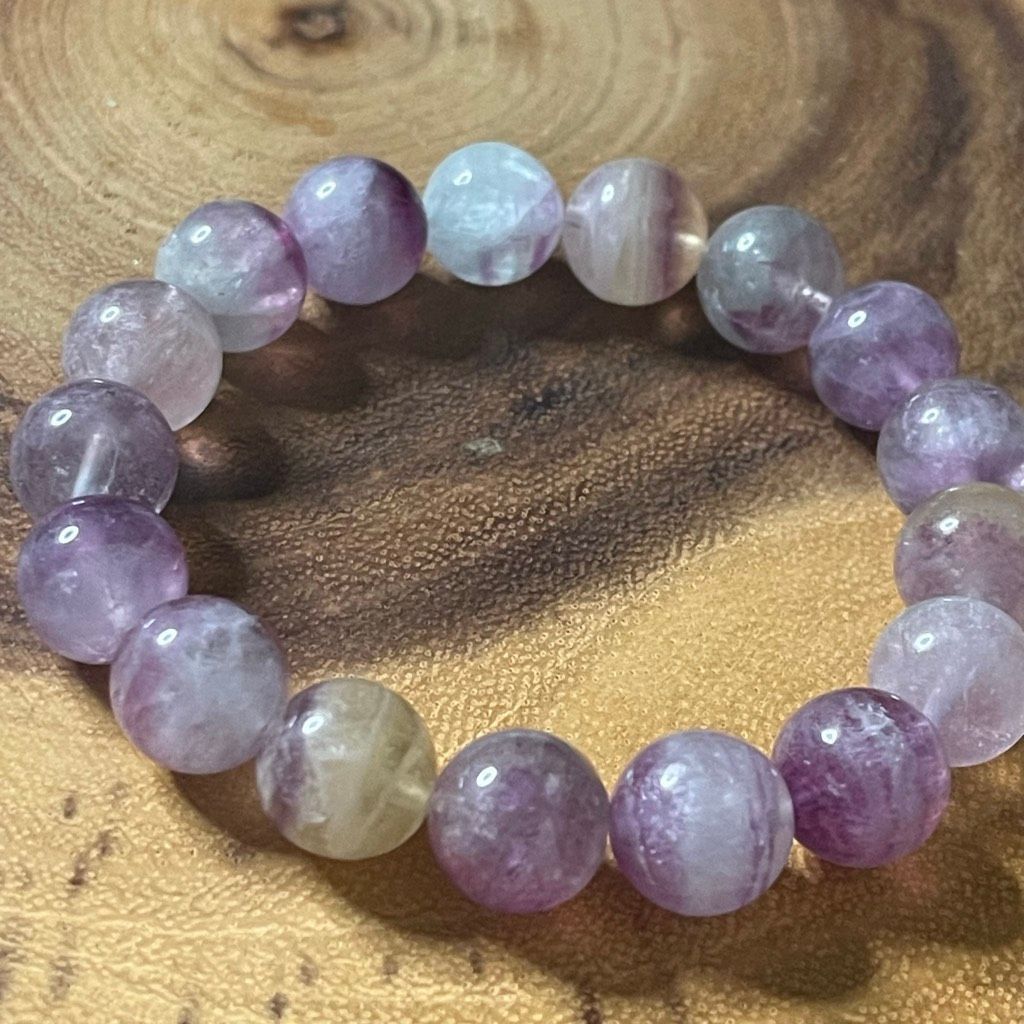 Other Candy Fluorite bracelet striped layers light rainbow colors Size ONE SIZE - 10 Thumbnail