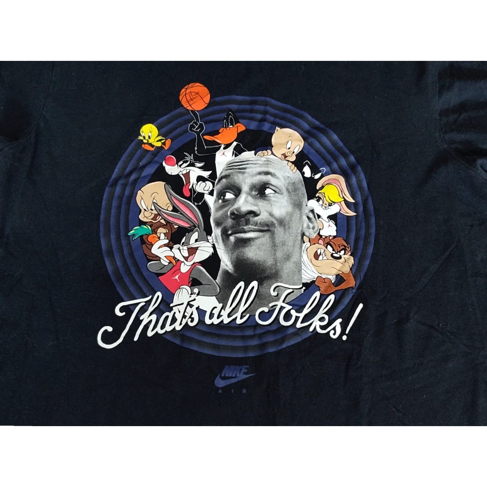 Jordan Brand Air Jordan Space Jam Looney Tunes That's All Folks Graphic T-Shirt Womens Medium Size M / US 6-8 / IT 42-44 - 3 Thumbnail