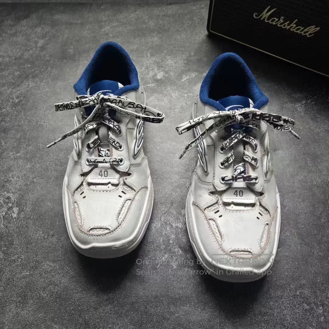 Balenciaga Balenciaga Hamptons Sneakers White Blue Size 40. Size US 7 / EU 40 - 2 Thumbnail