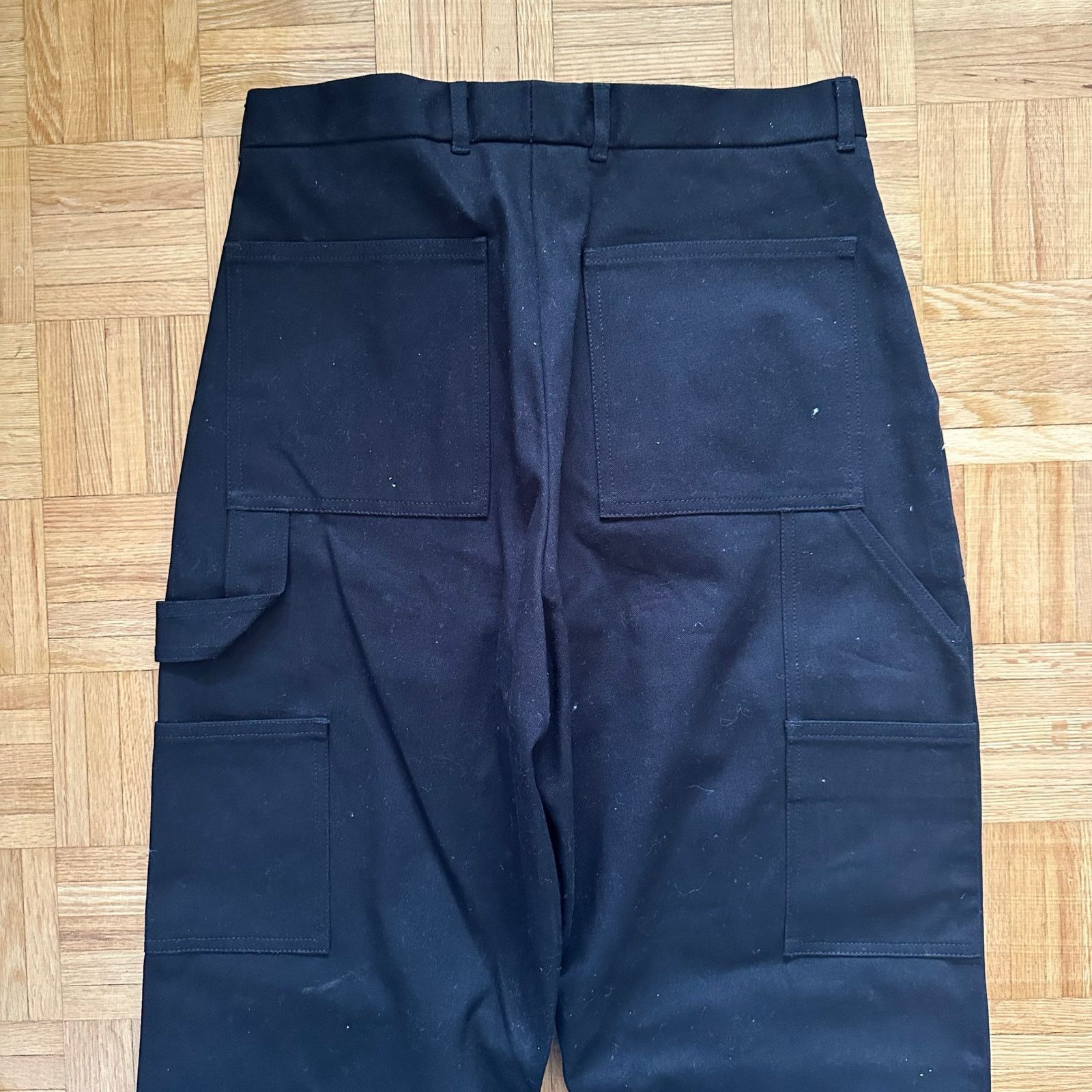 Lownn Lownn heavy black canvas pleated carpenter pants Size 46 Size US 31 - 5 Thumbnail