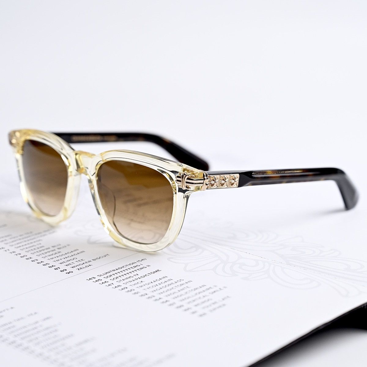 Chrome Hearts CHROME HEARTS SMOKE SHOW PALE ALE - DARK TORTOISE SUNGLASSES Size ONE SIZE - 2 Thumbnail