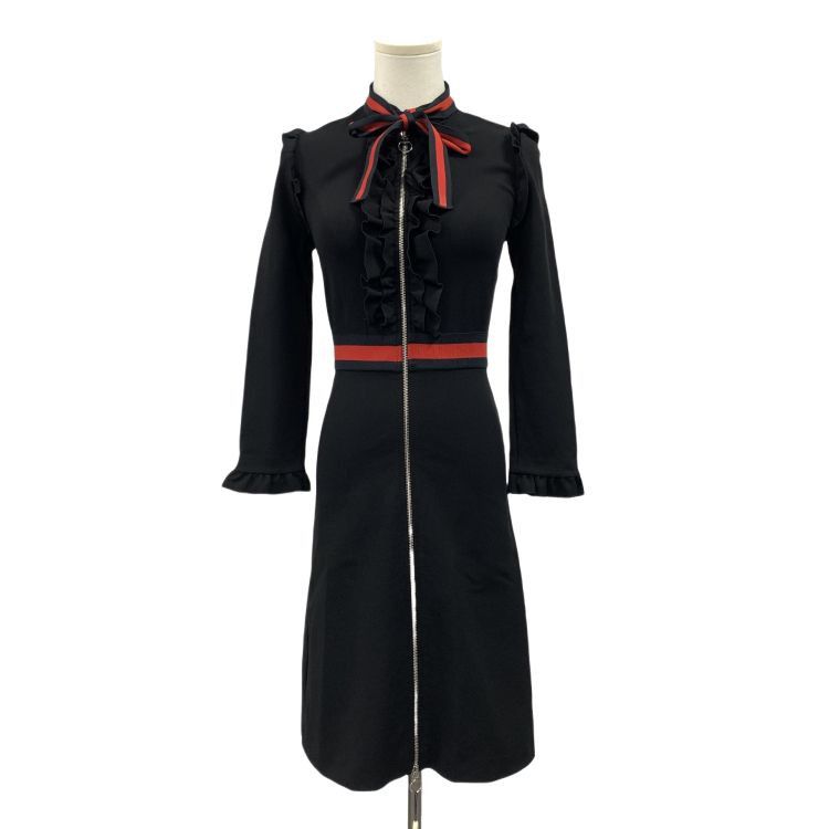 Gucci Gucci Ruffle Detail Midi Dress Size S Size S / US 4 / IT 40 - 1 Thumbnail
