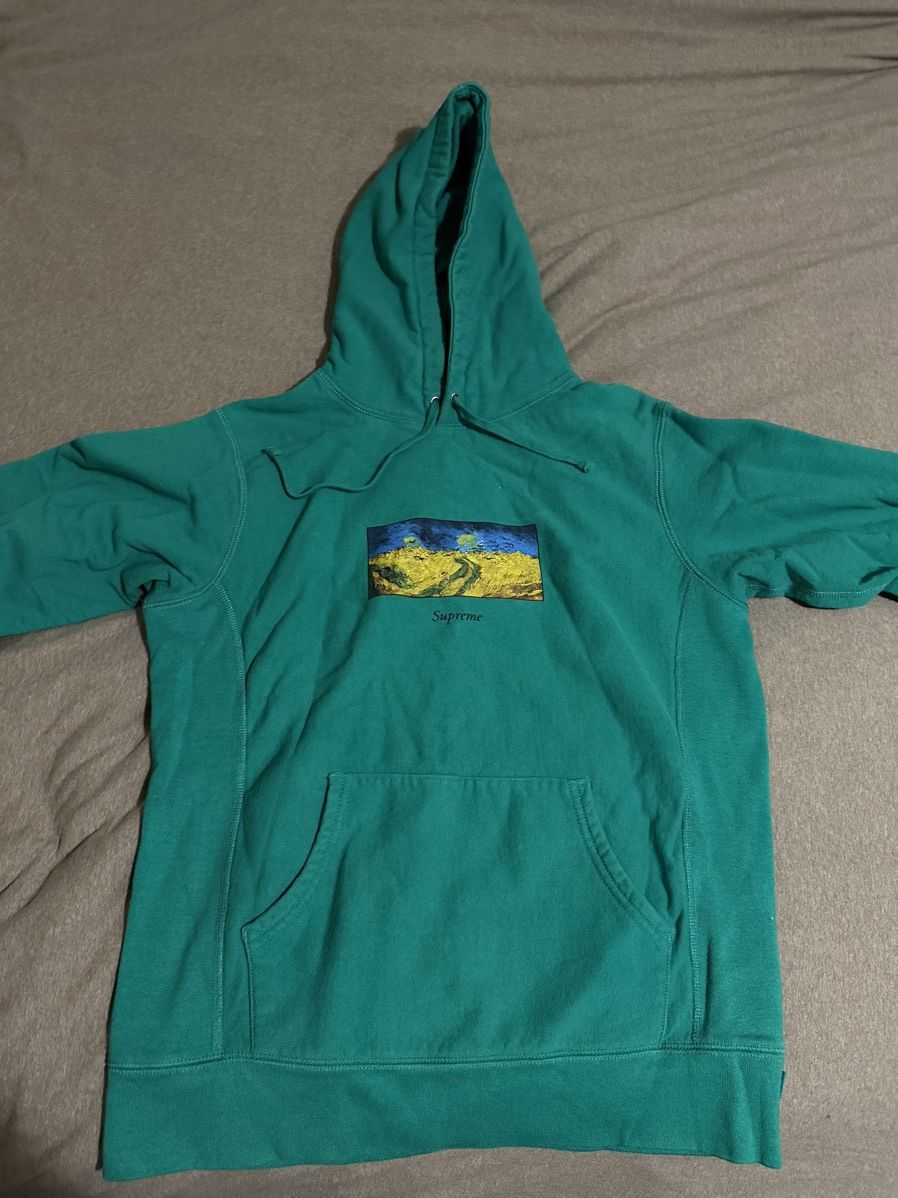 Supreme Supreme SS17 Van Gogh Field Hoodie Aqua Medium Size US M / EU 48-50 / 2 - 1 Thumbnail