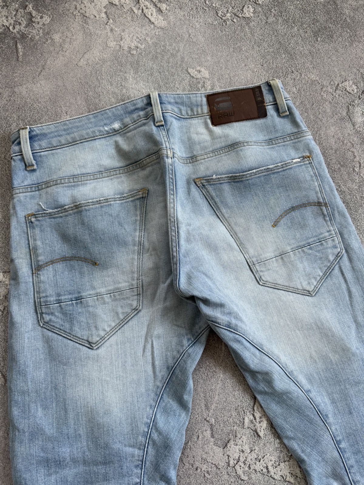 G-Star G star raw 34/36 ARC 3D slim Distressed denim pant trouser Size US 34 / EU 50 - 15 Thumbnail