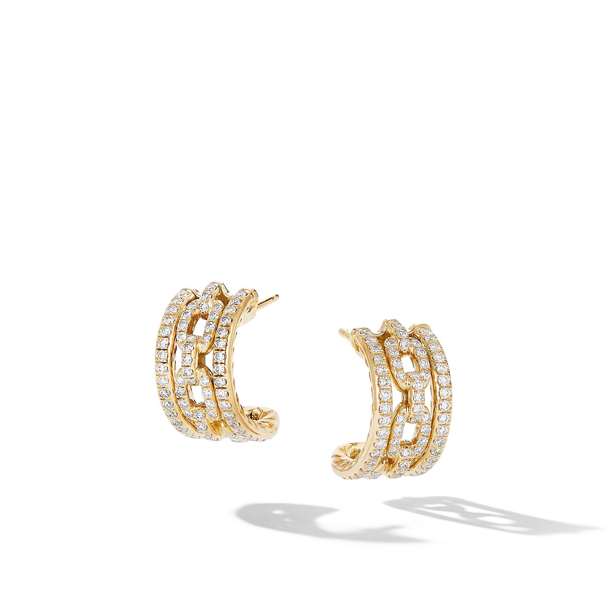 o1w1db10325 Earrings in 18K Gold with Diamonds & 16.8mm