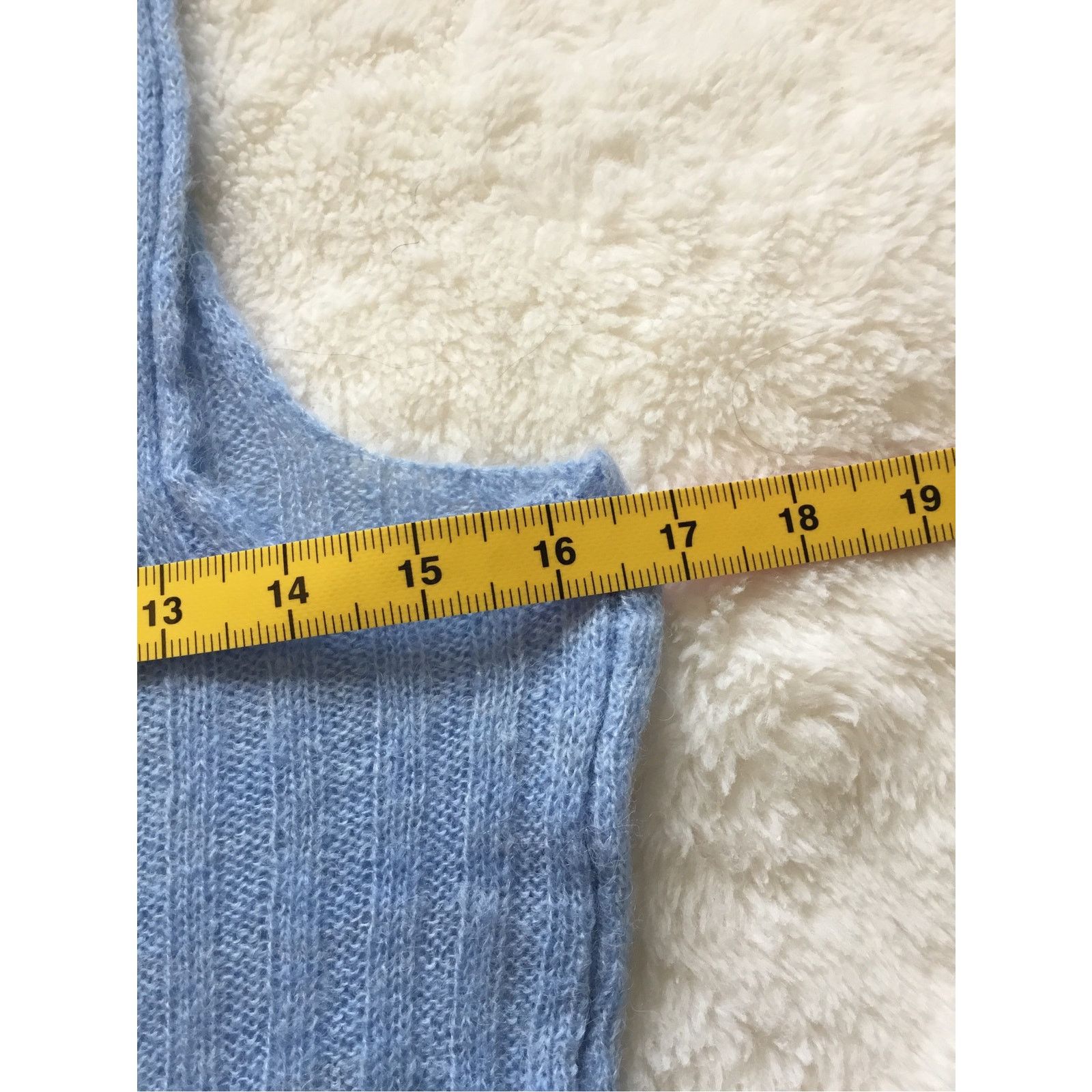 Mango MNG Baby Blue Knitted Crop Tank Top Size M / US 6-8 / IT 42-44 - 10 Thumbnail