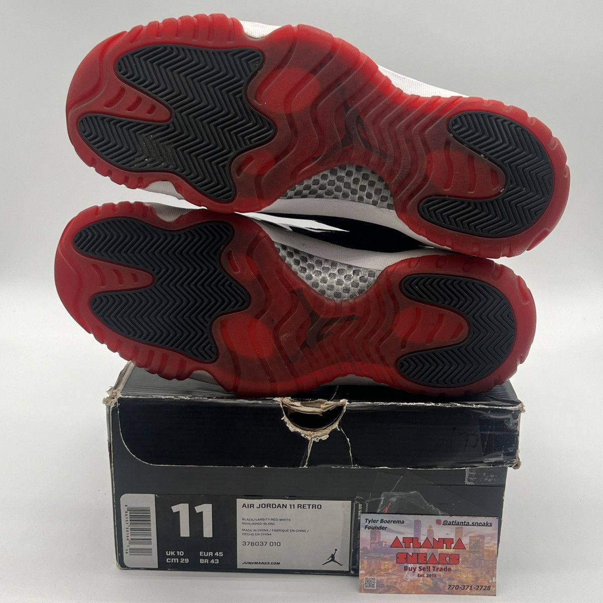 Jordan Brand Air Jordan 11 Bred Size US 11 / EU 44 - 8 Thumbnail