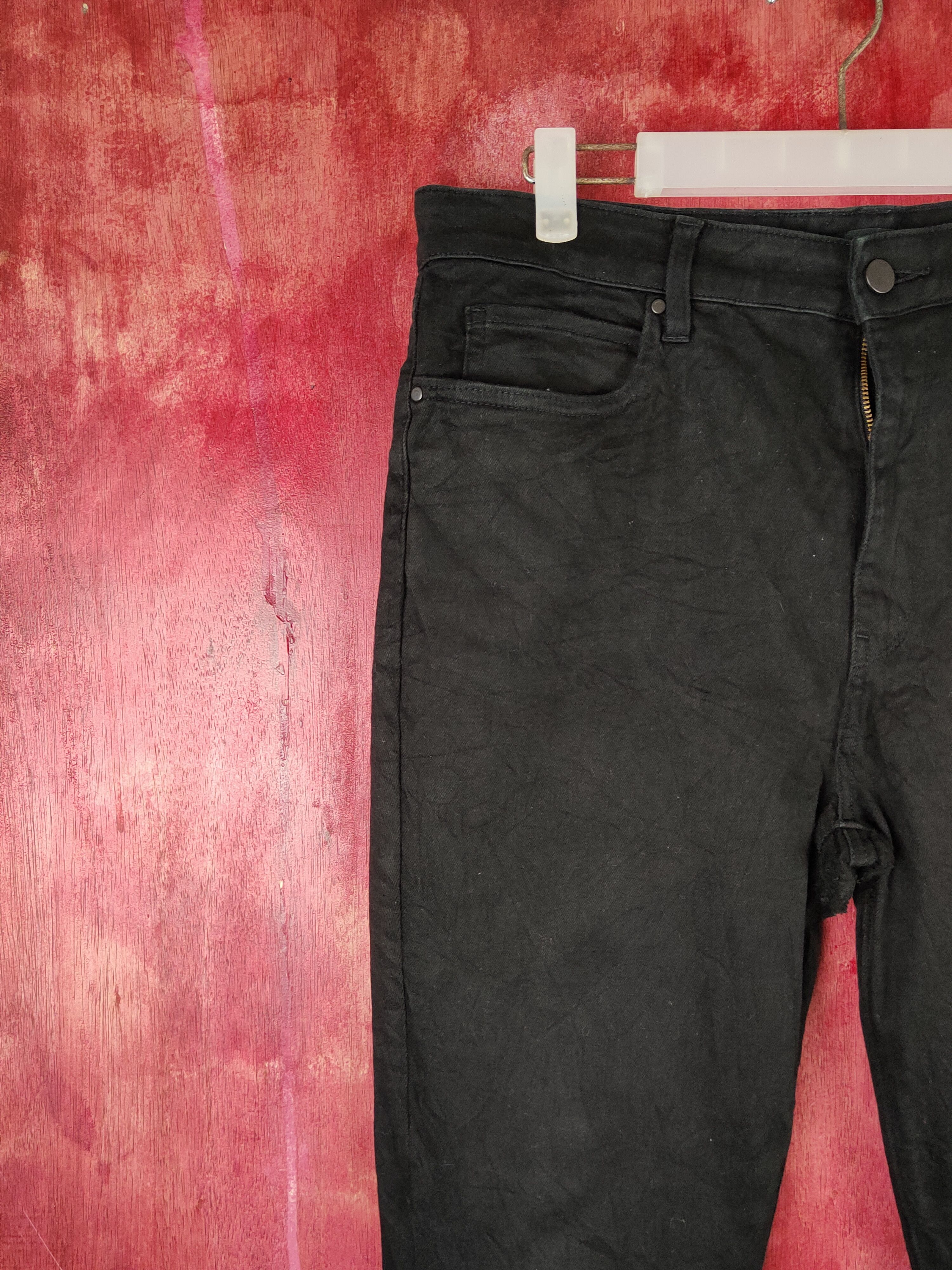Japanese Brand Uniqlo Black Multipocket Skinny Soft Jeans #S1405 Size US 34 / EU 50 - 6 Thumbnail