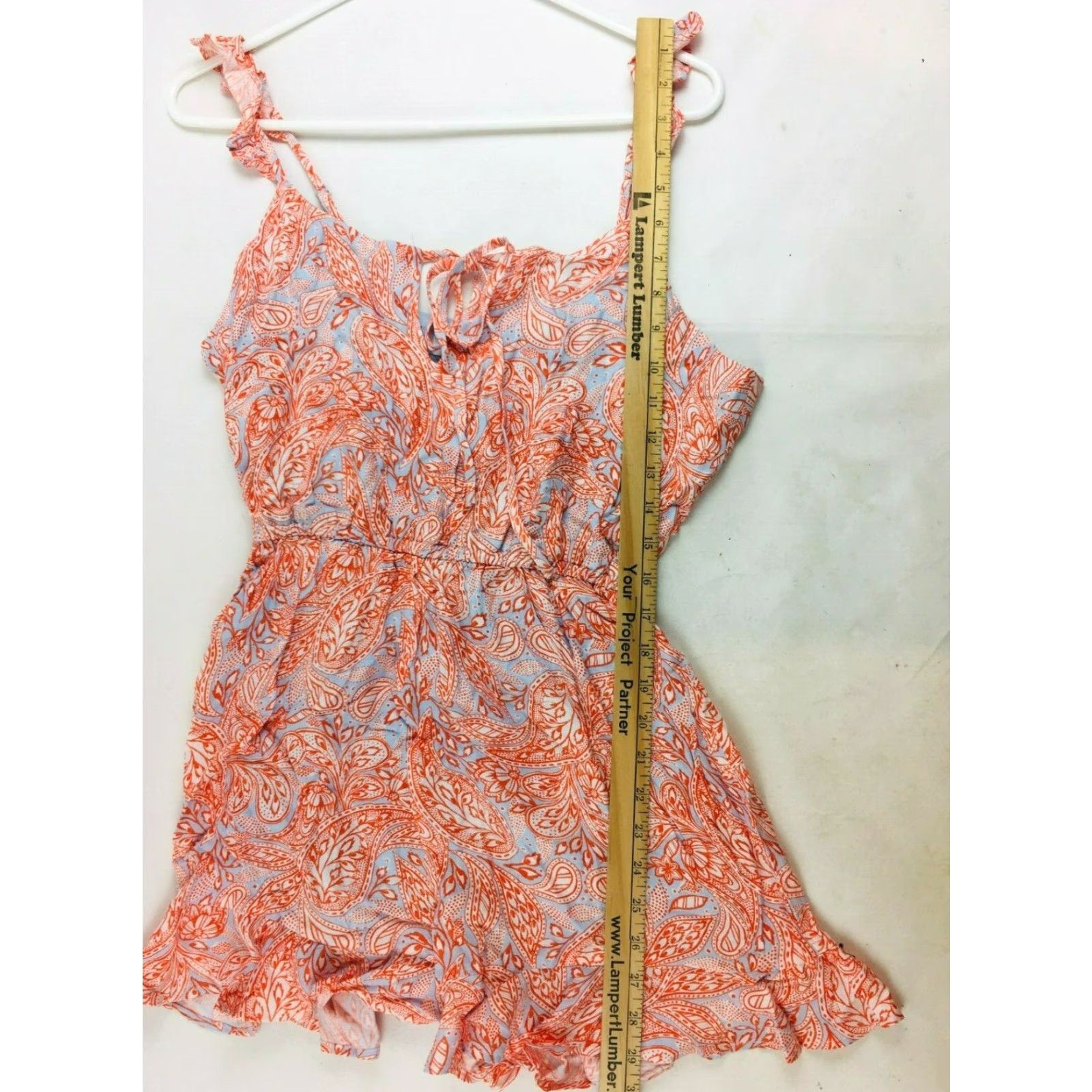 Vintage Cupcakes & Cashmere Romper Size S Floral Paisley Ruffle Sleeve Elastic Waist NWT Size 36" / US 14 / IT 50 - 4 Thumbnail
