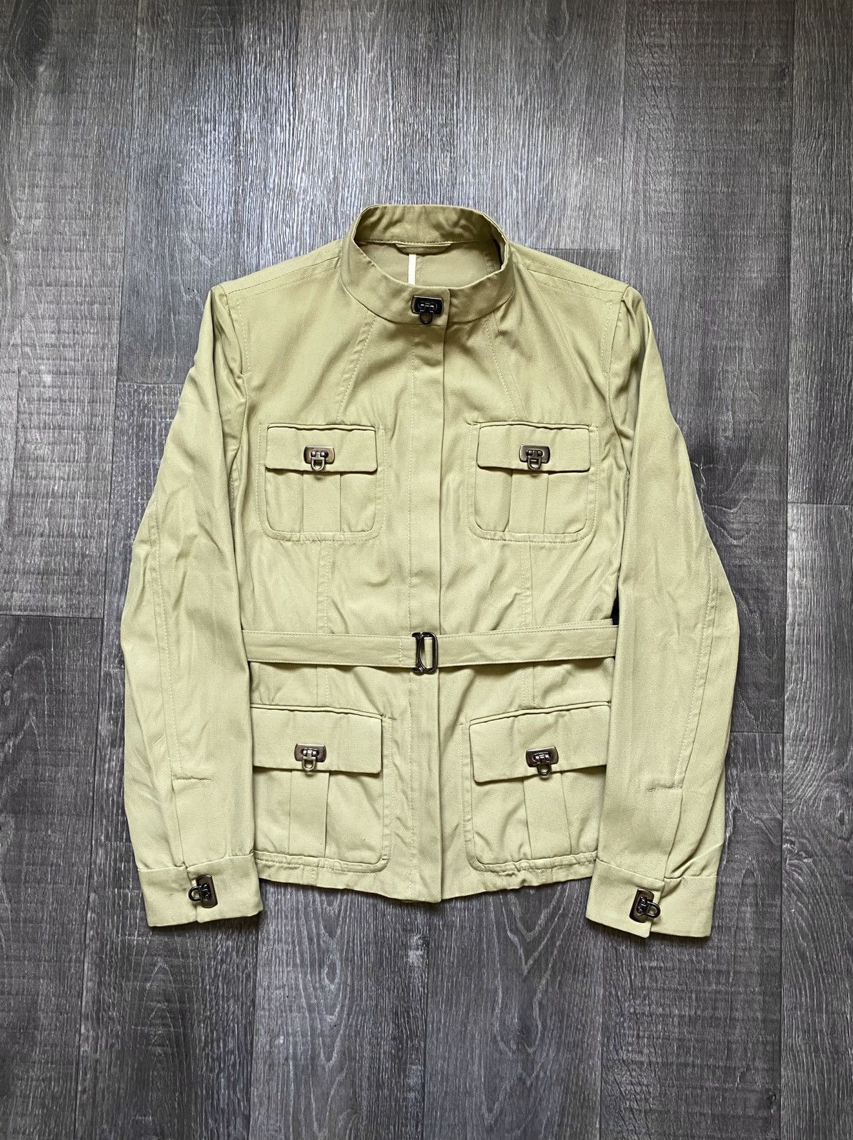 Mandelli Women’s Enrico Mandelli Pistachio Green Pocket Blazer Jacket Size L / US 10 / IT 46 - 5 Thumbnail