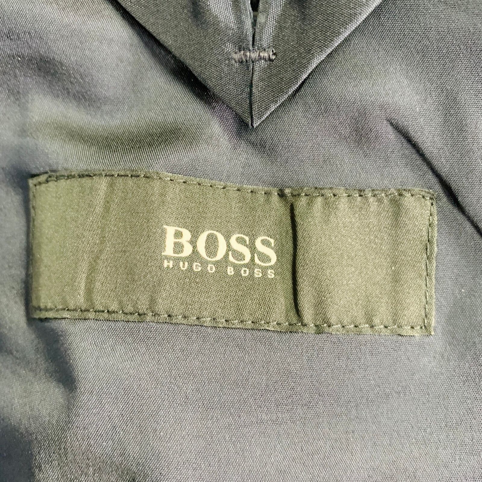 Hugo Boss Blue Houndstooth Virgin Wool Single Breasted Notch Lapel Size 40R - 8 Thumbnail