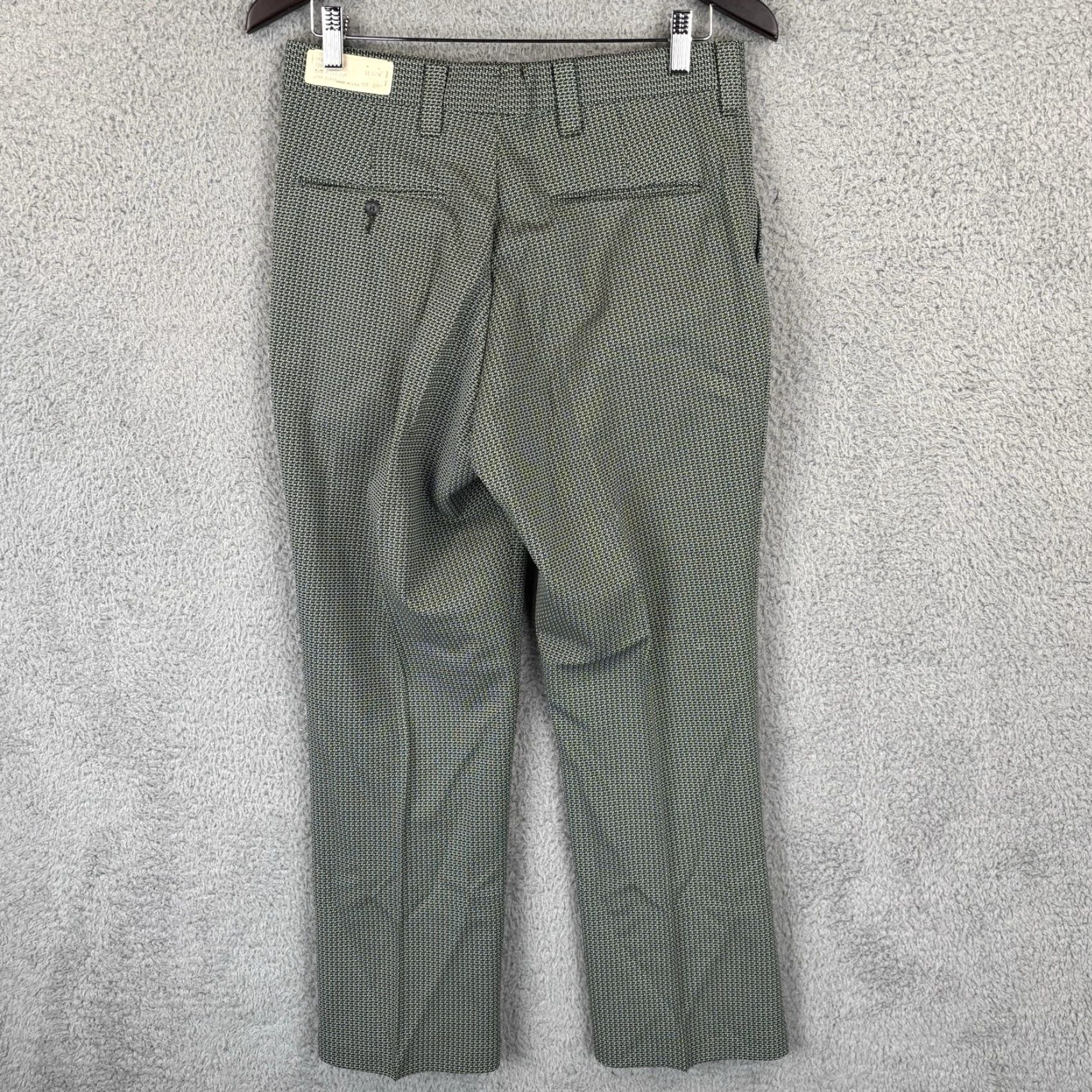 Blair NOS John Blair Polyester Pants Mens 32x28 Spruce Green Disco Vintage 60s 70s USA Size US 32 / EU 48 - 5 Thumbnail